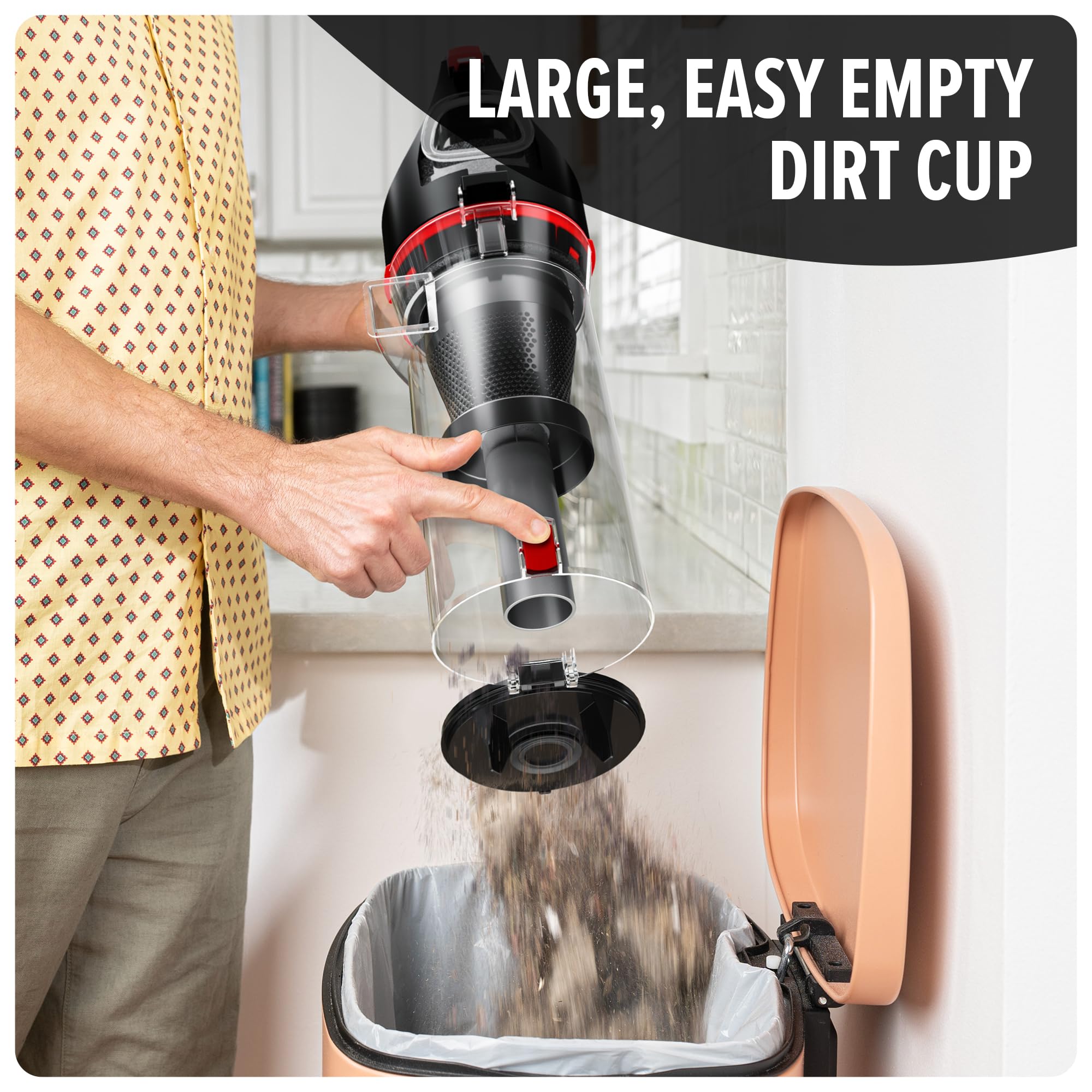 **Dirt Devil Multi-Surface Extended Reach+ Upright Bagless Vacuum Cleaner for Carpet & Hard Floors - Powerful, Lightweight, Corded Home Vacuum - Ideal for Pet Hair, Stairs & Tight Spaces**