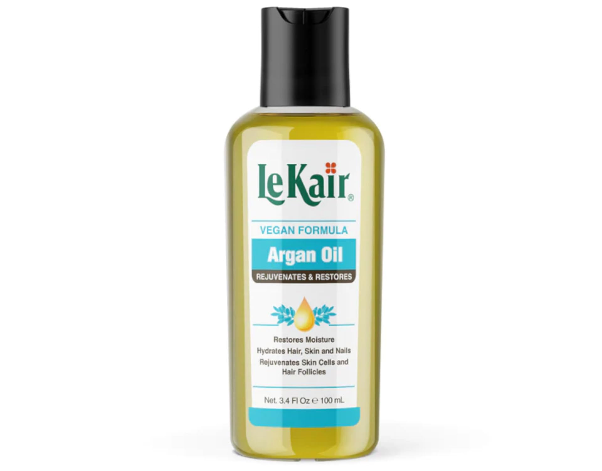 Pure Moroccan Argan Oil for Hair & Skin - 100% Natural Vegan Formula, 3.4 oz | Hydrating Treatment for Dry Hair, Split Ends & Glowing Skin | Perfect for Daily Hair Care & Body Moisturizing
