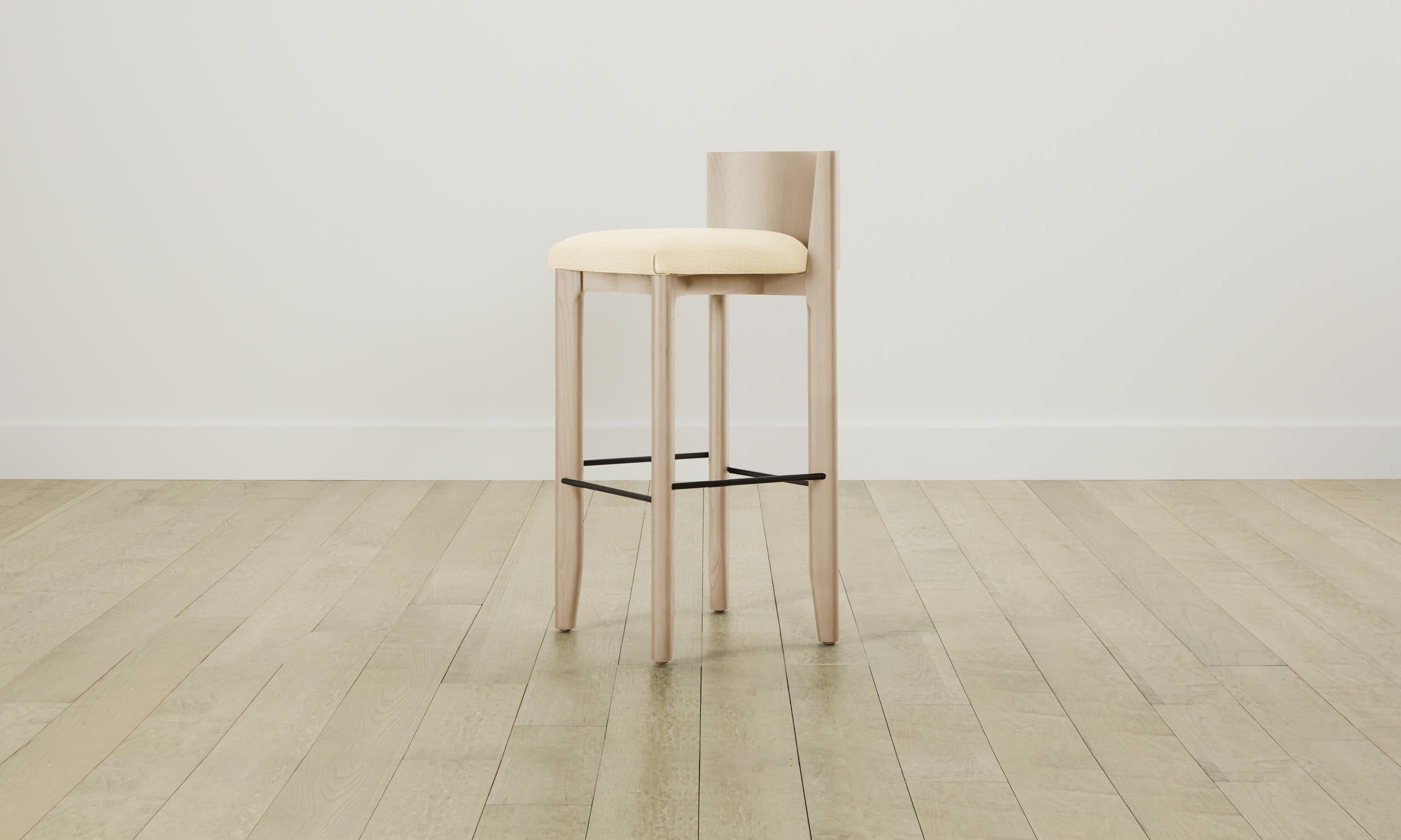 Premium Delancey Bar & Counter Stool - Performance Woven Chenille Upholstery in Desert Beige - Perfect for Kitchen Islands, Breakfast Bars & Modern Home Decor