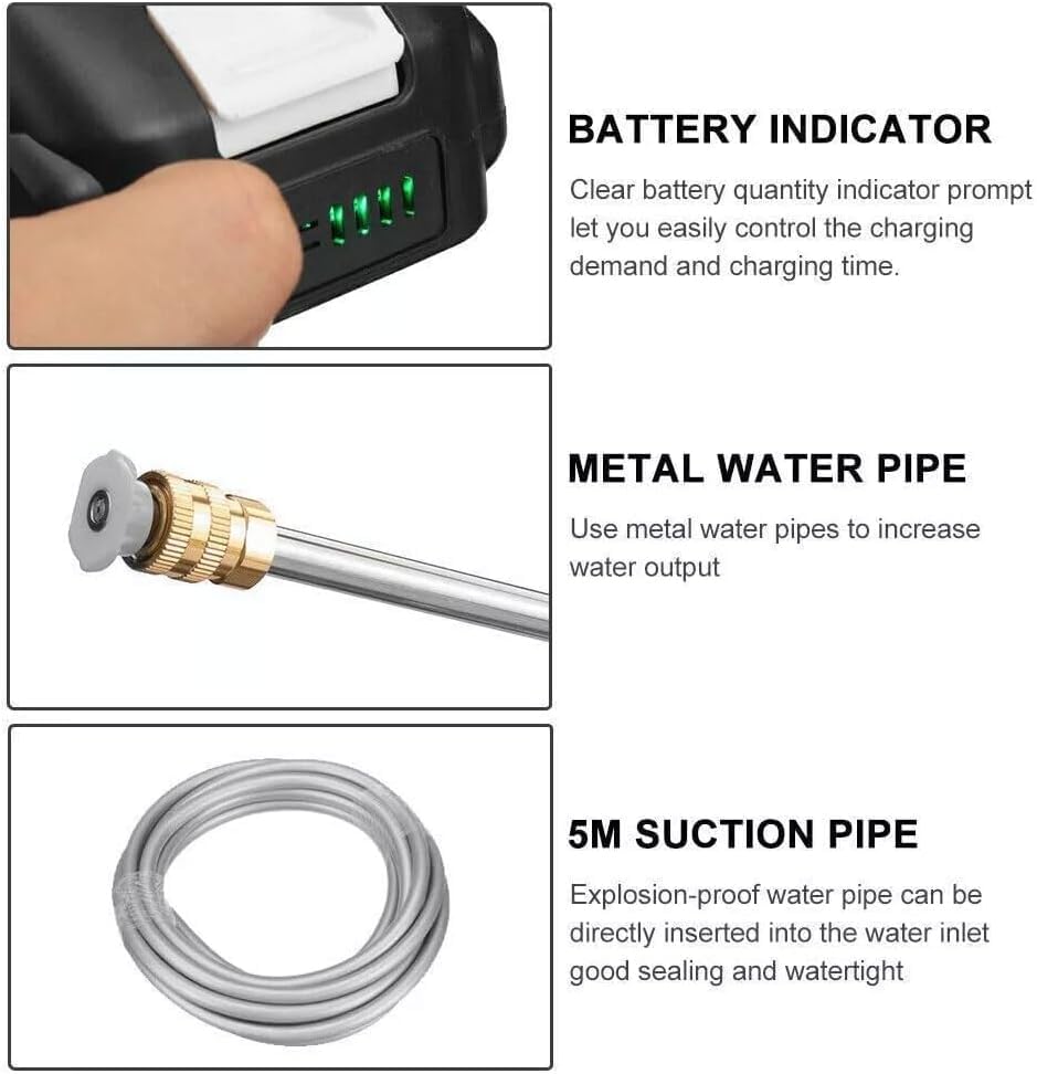 **Hydrowasher Power Washer - High Pressure Electric Sprayer with Hydro Jet Technology (1 Set) - Ideal for Cleaning Driveways, Patios, Cars & Outdoor Surfaces**