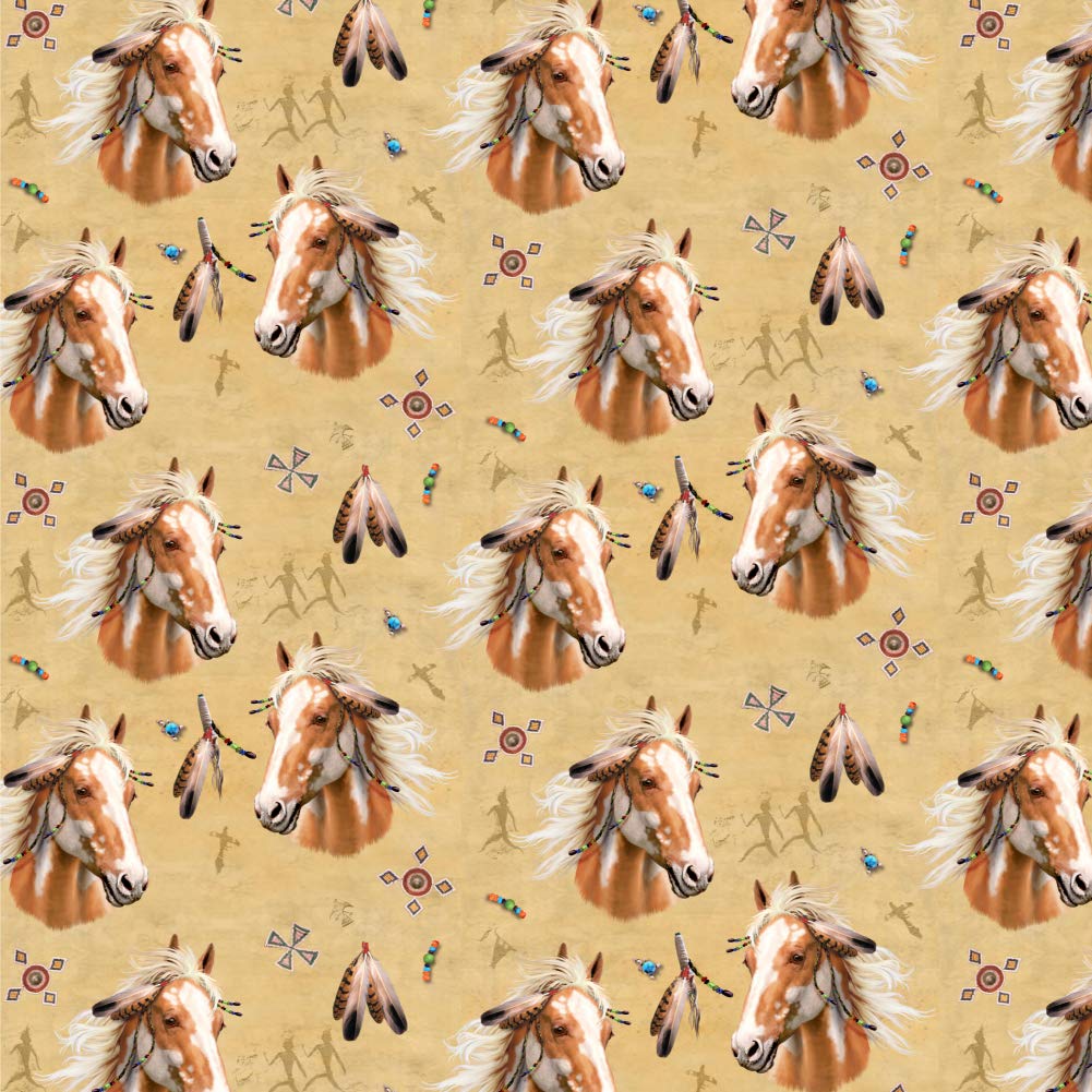 Palomino Horse Selfie Pattern Gift Wrap Paper Roll - Premium Wrapping Paper for Birthdays, Parties & Special Occasions - Perfect for DIY Crafts, Scrapbooking & Holiday Gifts