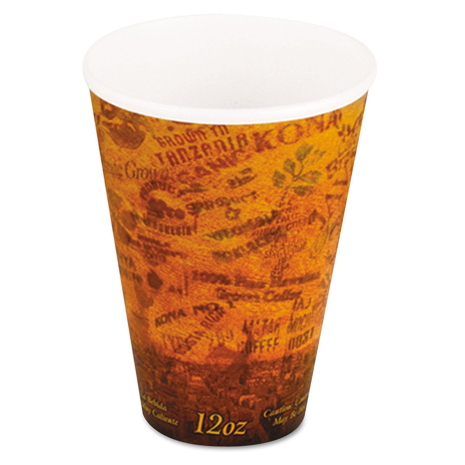DCC12U16ESC - 12 Oz Insulated Foam Hot & Cold Cups, Brown/Black - Perfect for Coffee, Tea, and Beverages at Home, Office, or Outdoor Events
