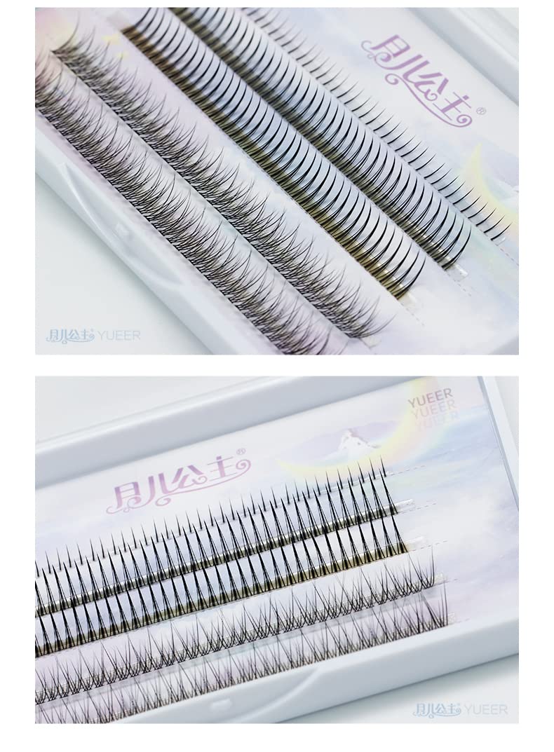 Natural 3D DIY Eyelash Extensions Kit - 40pcs 5mm Lower Lashes + 80pcs 10/11mm A-Shape + 80pcs Fish Tail Volume Lashes (Mixed C Curl) for Professional Salon & Home Use - Perfect for Bridal, Party & Everyday Glam Looks