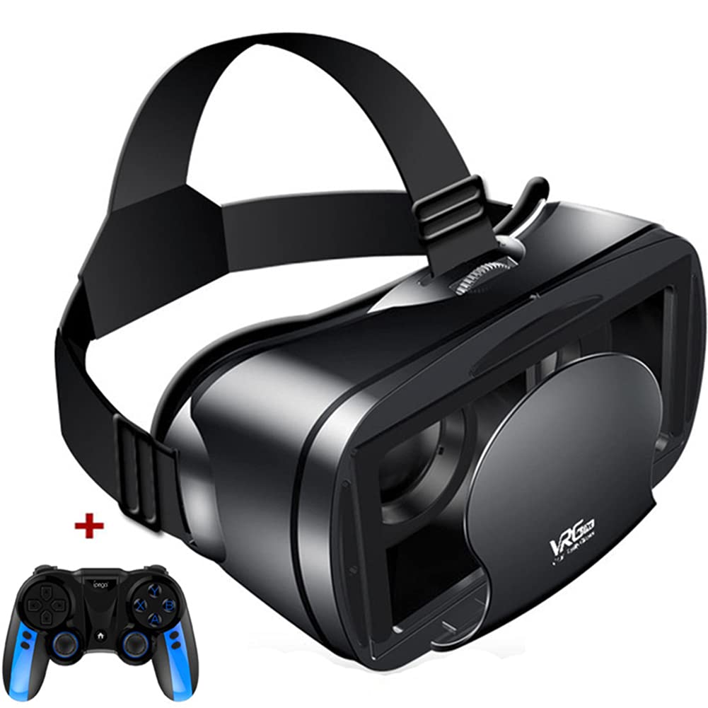 WM-MSMY VR Glasses - 3D Virtual Reality Goggles for Movies & Gaming | Full-Screen Immersive Experience with Remote Controller | Compatible with 5-7 Inch Smartphones | Perfect for Home Entertainment, Education & Virtual Travel