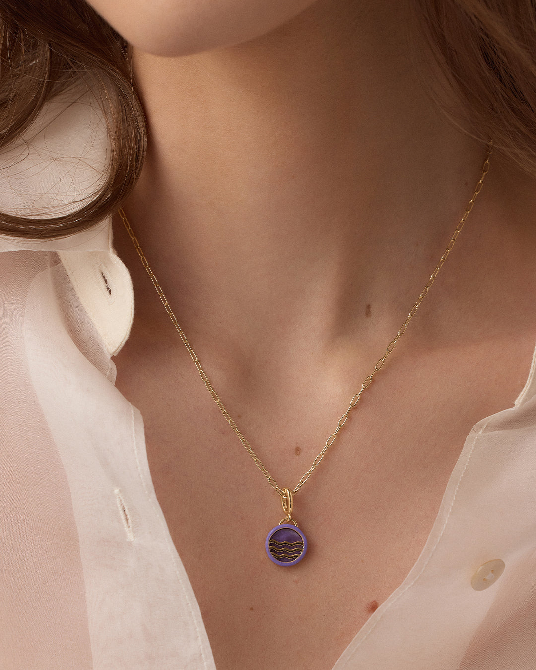 Power Gemstone Parker Charm Necklace for Tranquility & Positive Energy - Perfect for Meditation, Yoga, and Spiritual Healing