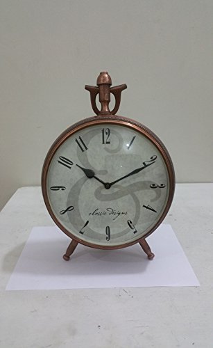 Vintage Nautical Maritime Copper Finish Desktop Table Clock - Rustic Home & Office Decor - Perfect Gift for Sailors, Beach Lovers & Vintage Collectors - Ideal for Living Room, Study or Nautical-Themed Spaces