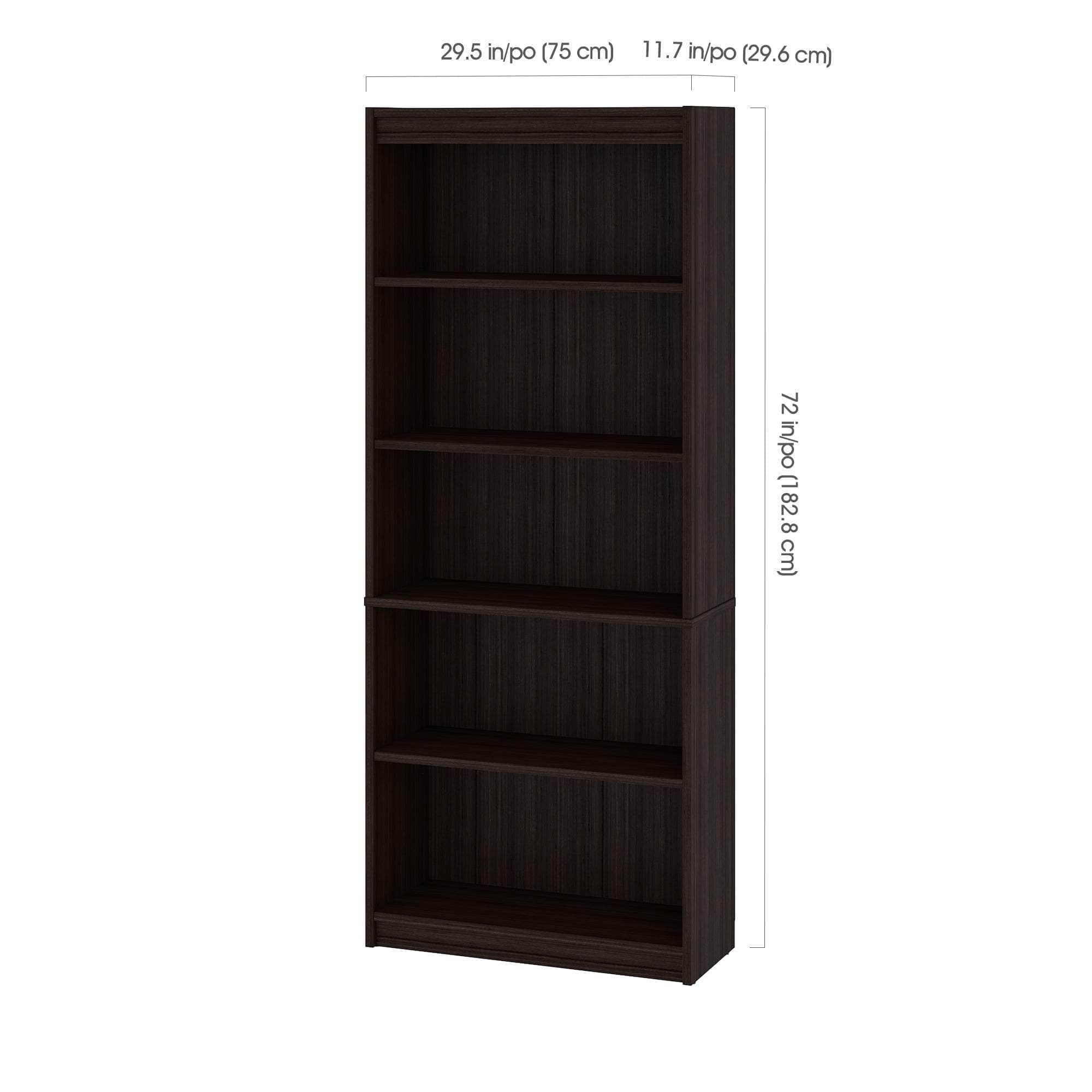Universal 30W Standard Bookcase - 2 Color Options for Home Office, Living Room & Bedroom Storage