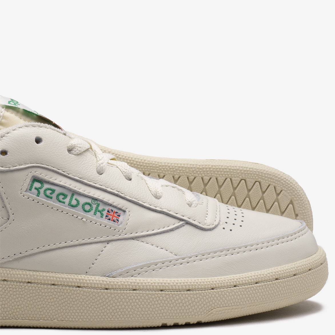 New Balance CLUB C 1985 TV Sneakers - Chalk/Paper White/Green - Classic Vintage Tennis Shoes for Men & Women | Perfect for Casual Wear, Gym, and Street Style