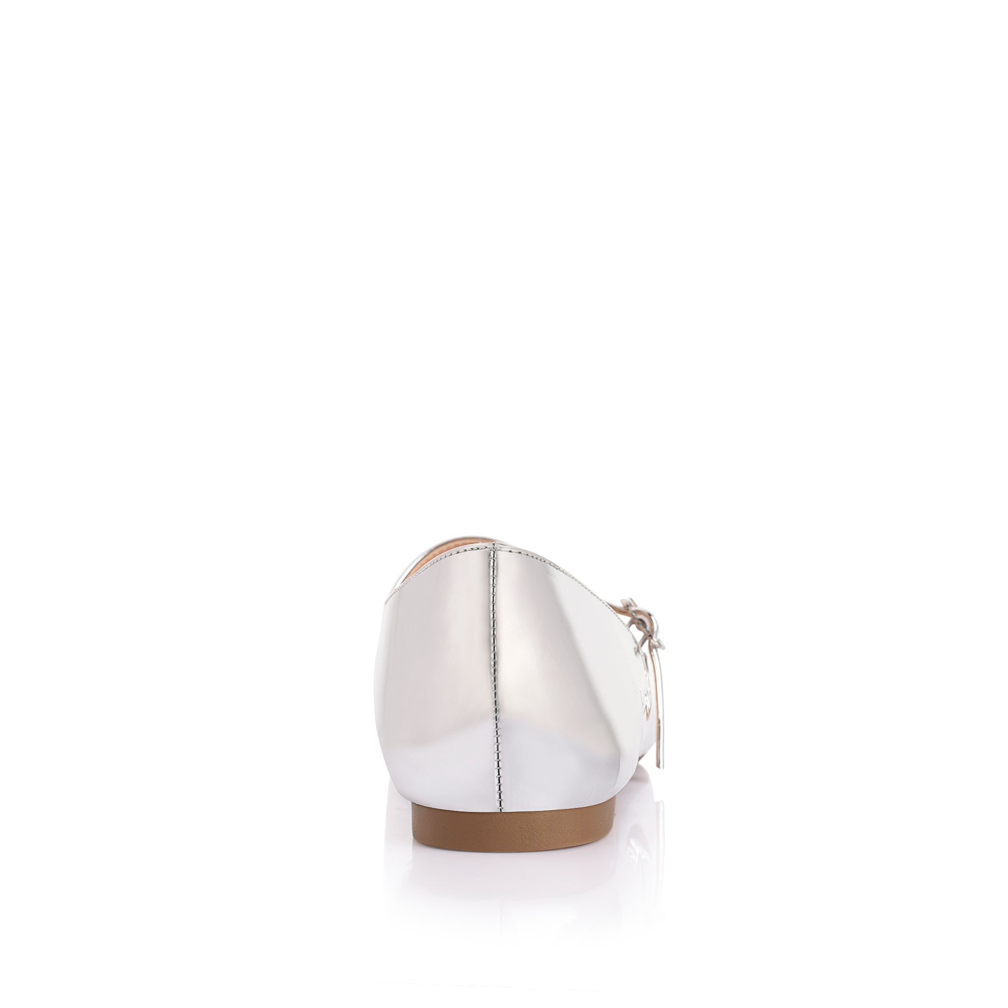 Iguana Mary Jane Flats - Silver Mirror Shoes for Women | Comfortable & Stylish Ballet Flats for Work, Casual & Party Wear