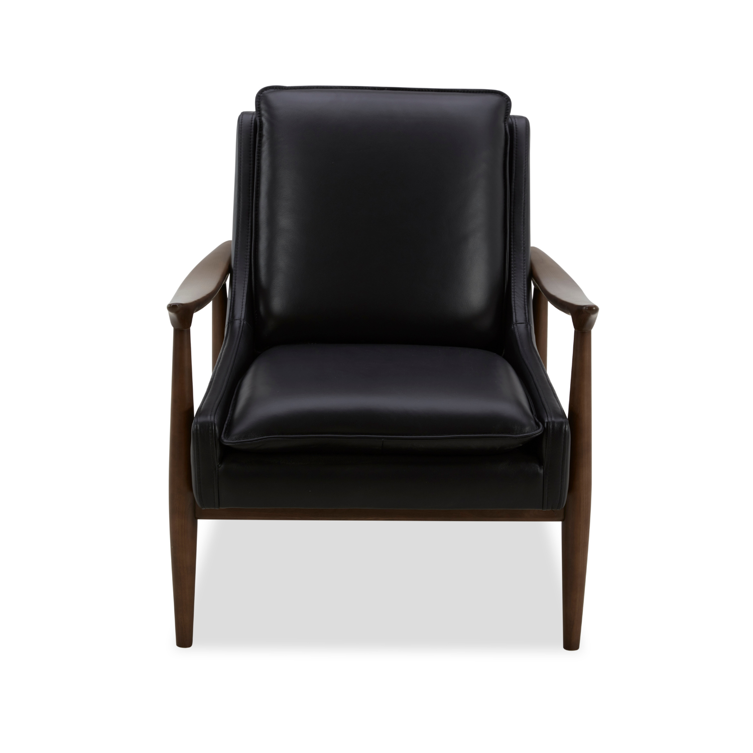Premium Onyx Leather Nassau Lounge Chair - Modern Comfort for Living Room, Office & Lounge Areas