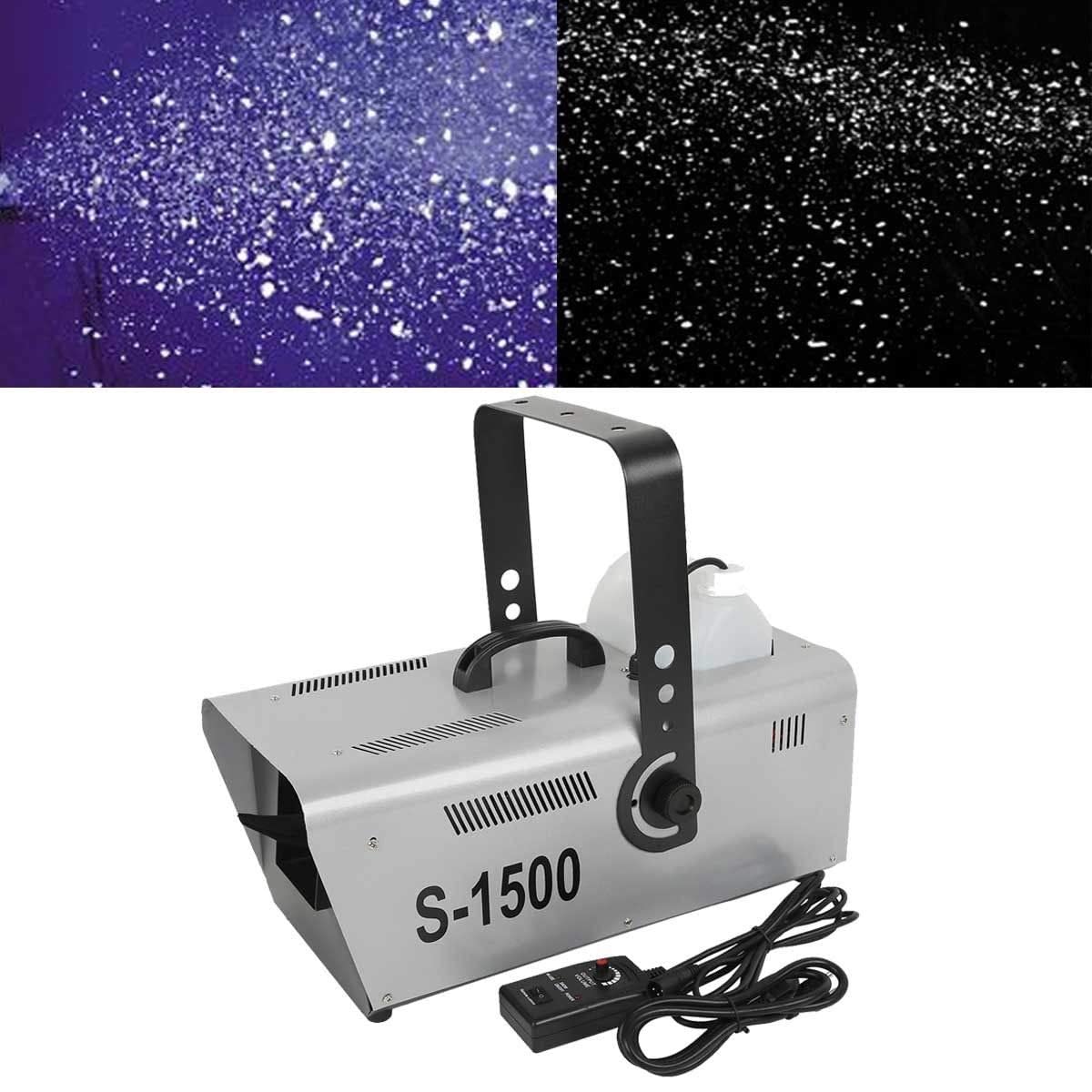 1500W Professional Snow Machine for Stage DJ Party - High Power Snowflake Maker with Remote Controller - Perfect for Winter Events, Weddings, and Holiday Decorations