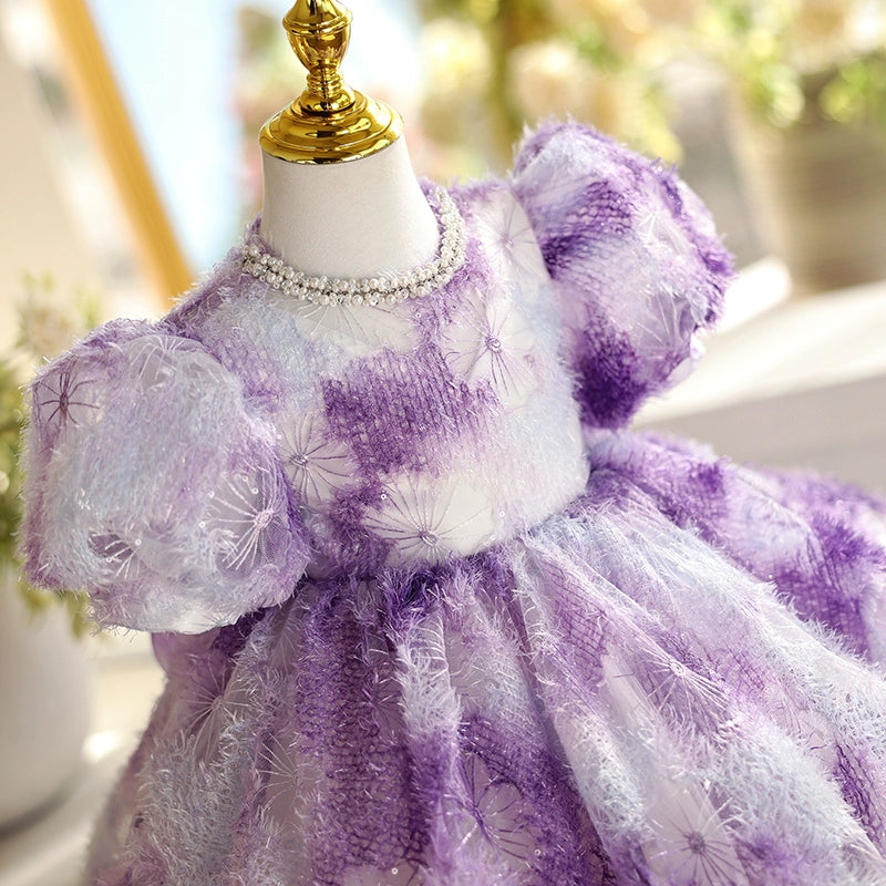 **Purple Princess Birthday Dress for Girls – Elegant Baptism Gown for Special Occasions | Perfect for Birthday Parties, Christenings & Formal Events**