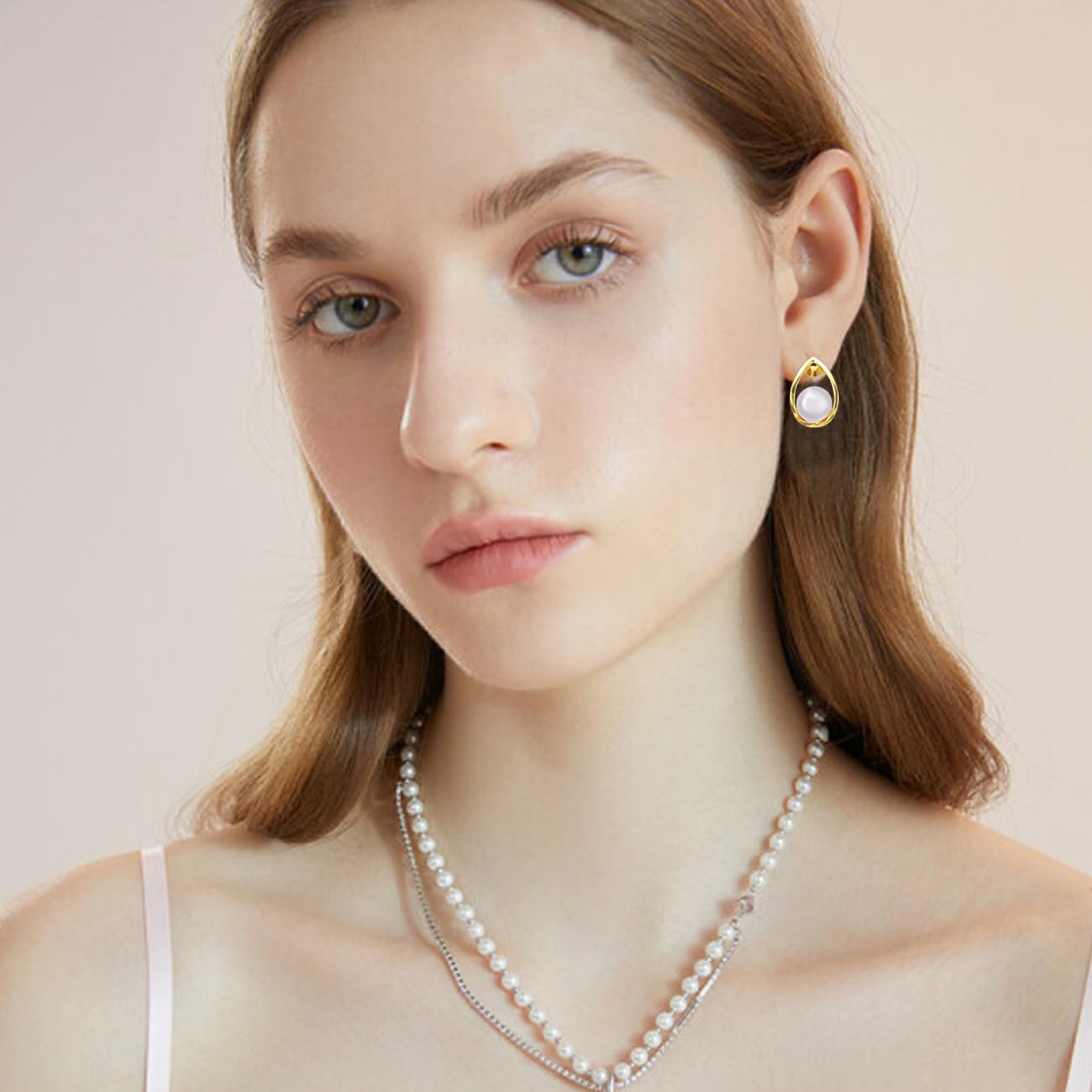 FDEETY 6 Pairs Pearl Earrings Set for Women - Long Tassel Drop Dangle Earrings, Tiny Chain Pearl Jewelry, Boho Fashion Accessories - Perfect Gift for Birthday, Wedding & Party Occasions