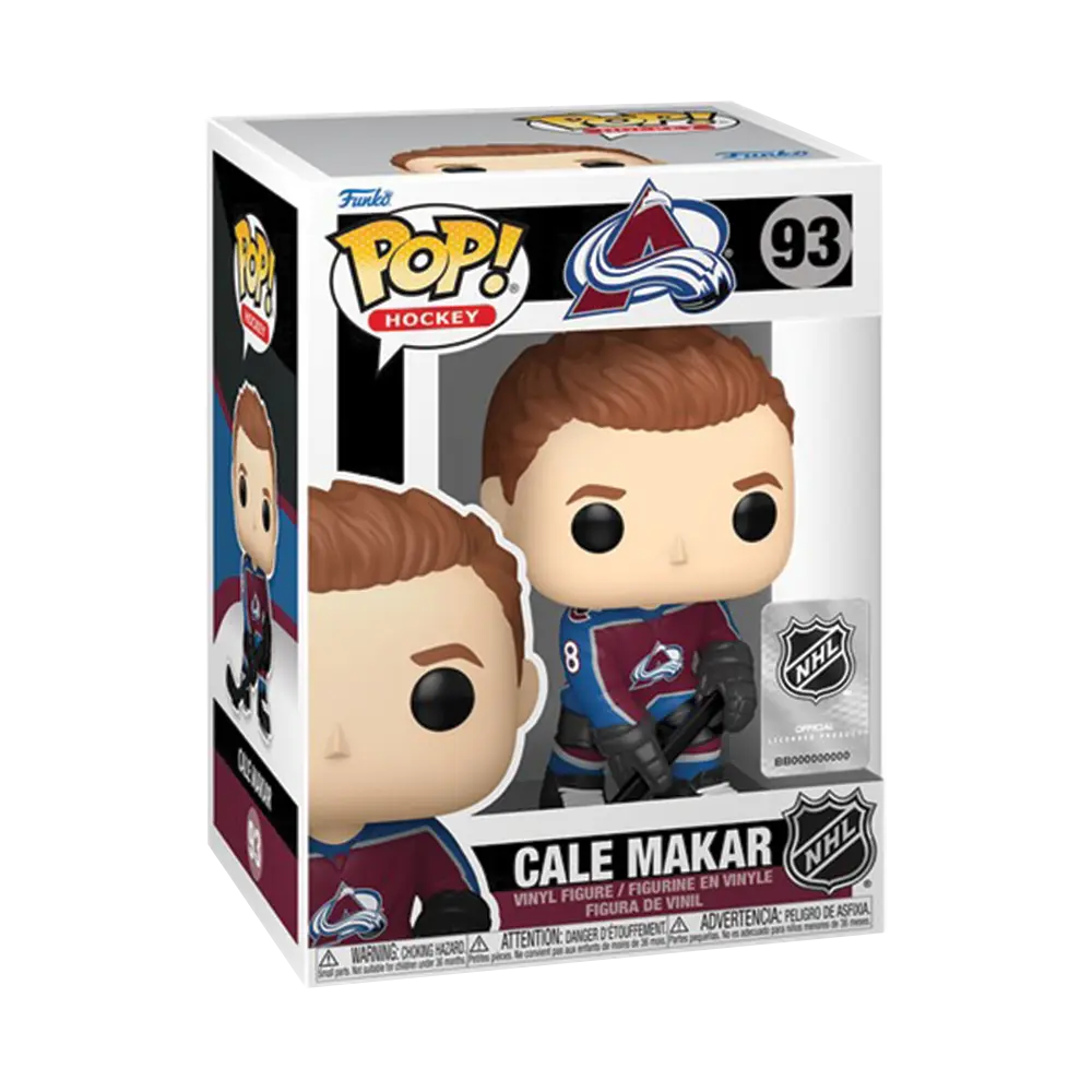 Funko Pop! Cale Makar NHL Hockey Player Vinyl Figure - Collectible Sports Memorabilia for Fans & Gift Ideas | Perfect for Display, Office Decor, and Hockey Enthusiasts