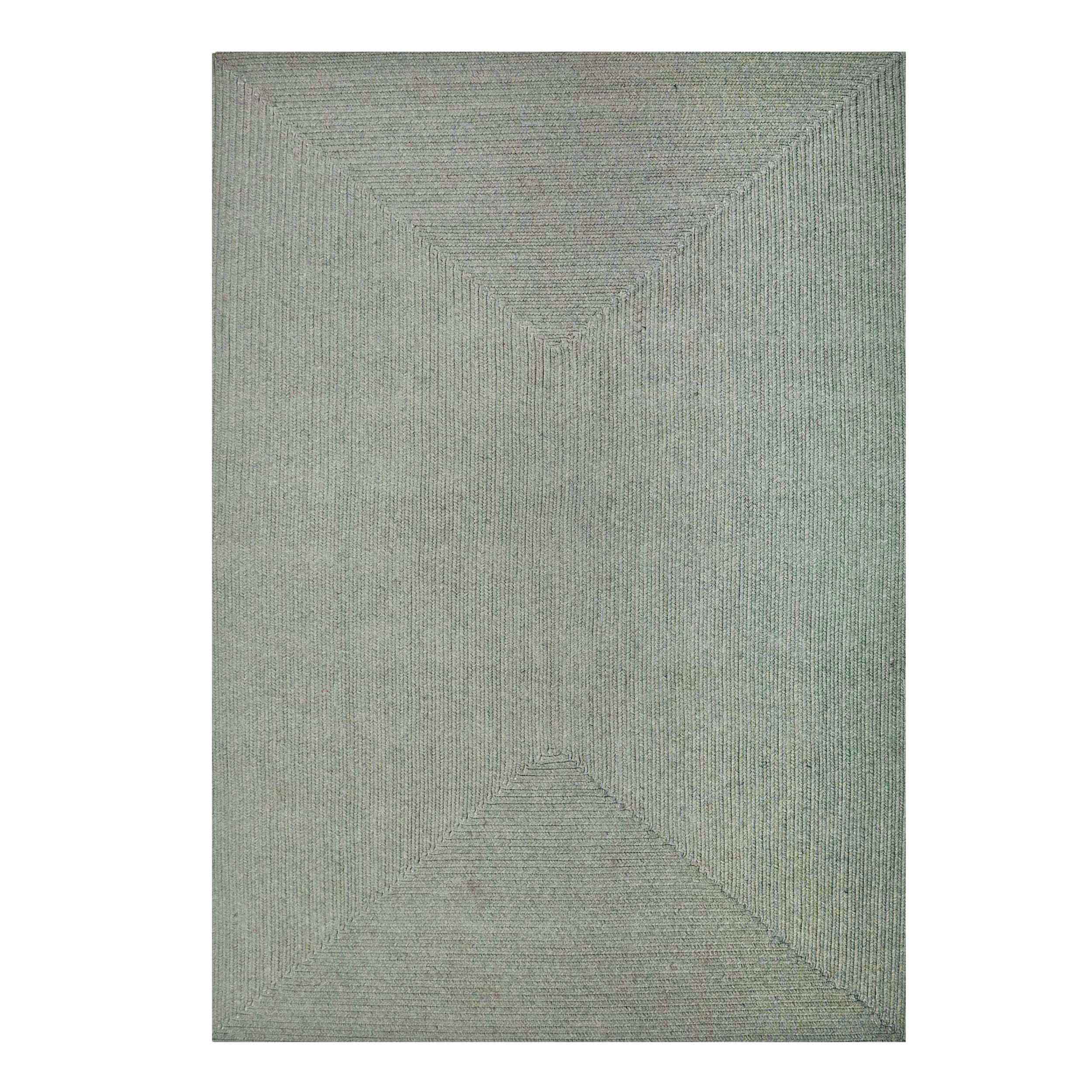 Bohemian Rectangle Braided Area Rug - Non-Slip Indoor Outdoor Rug for Living Room, Bedroom, Patio - Soft Woven Jute Natural Fiber Floor Mat for Home Decor