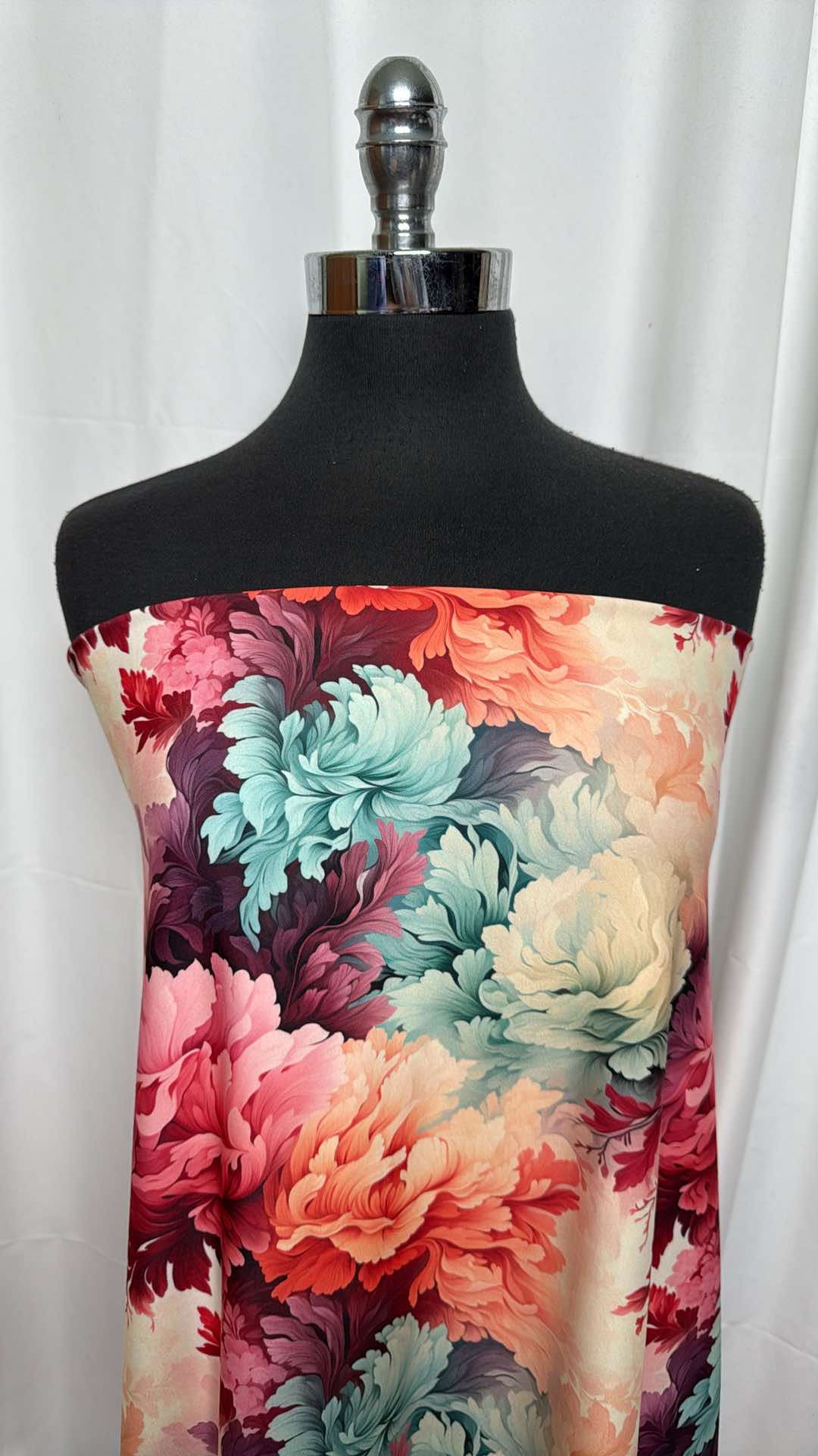 Sunset Bouquet Poly Spandex Brushed Performance Fabric - 2 Yard Cut for DIY Sewing, Activewear & Dance Costumes | Soft Stretchy Material for Leggings, Tops & Athletic Apparel