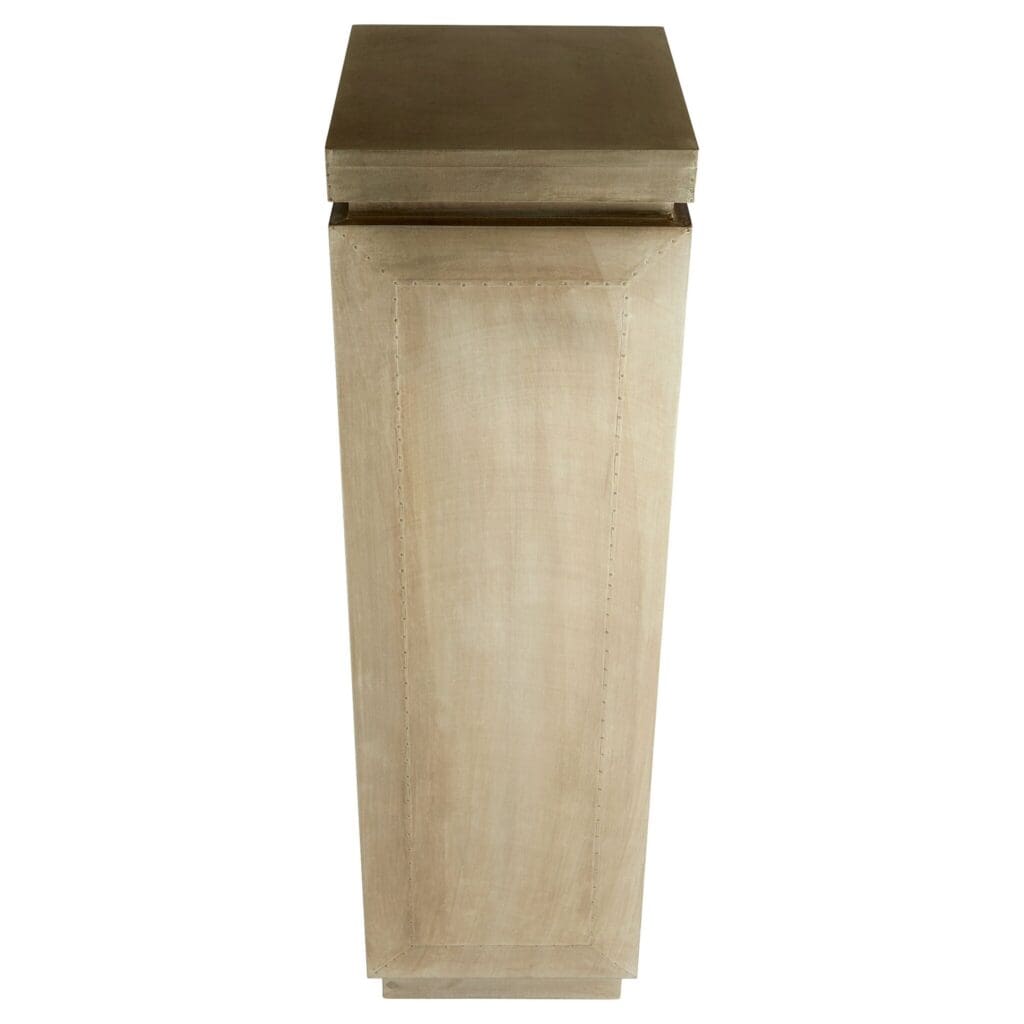 Cyan Design 11611 Anatolia Pedestal - Antique White Large Decorative Column for Home Decor, Living Room, Entryway, or Garden Display