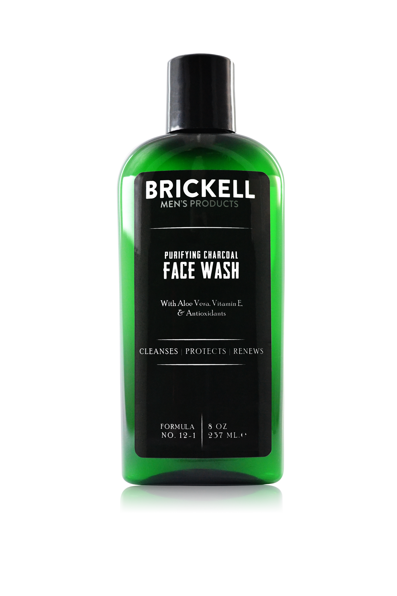 Brickell Men's Purifying Charcoal Face Wash for Acne & Oily Skin - Natural Deep Cleansing Facial Cleanser for Daily Skincare Routine