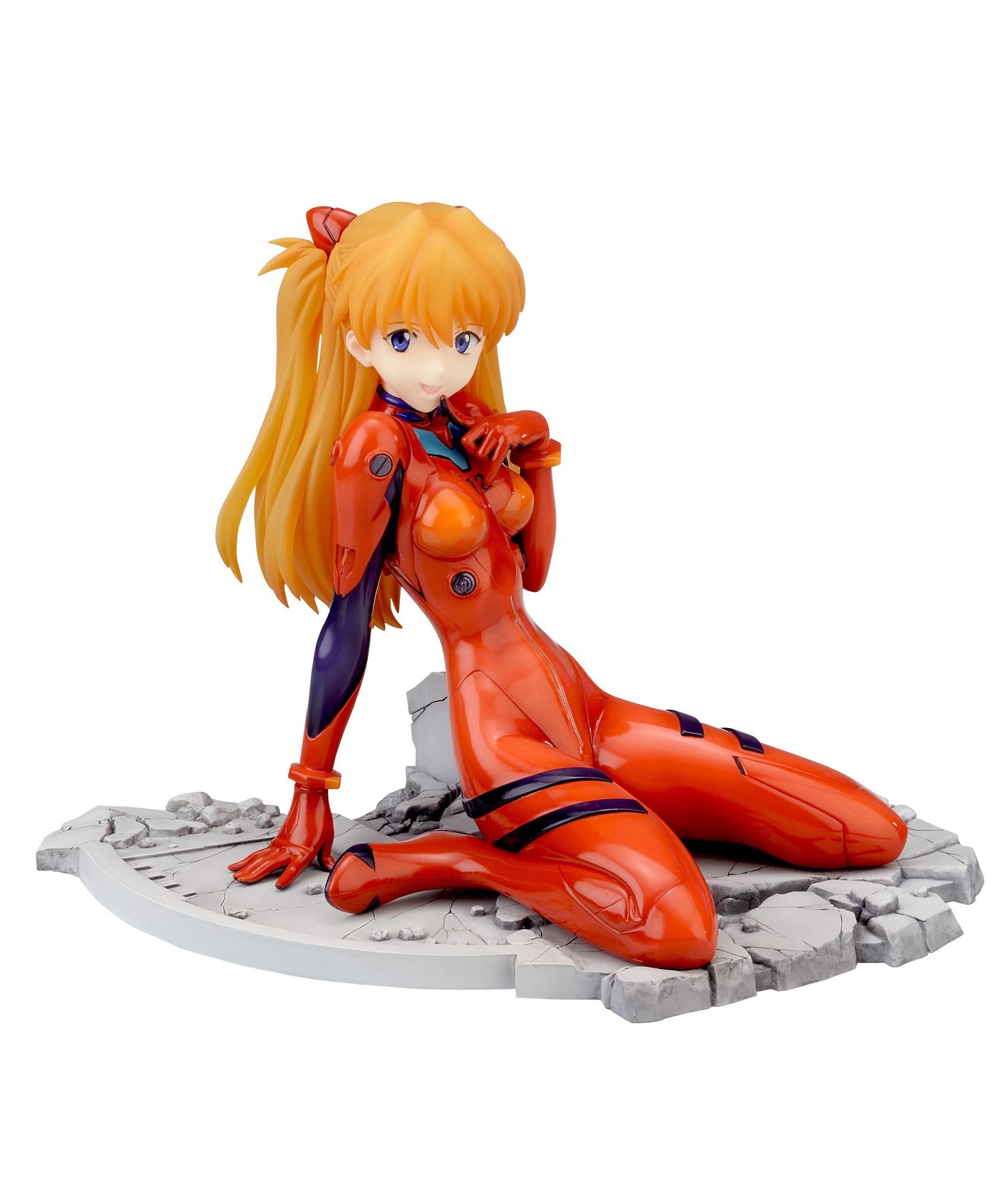 Kotobukiya Evangelion Asuka Langley Plug Suit 1/7 Scale PVC Figure - Anime Collectible for Display & Home Decoration