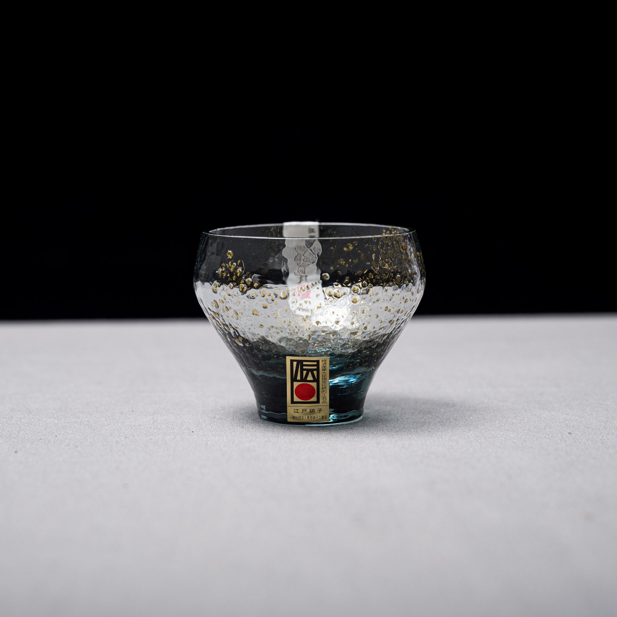 Yachiyo Edo Glass Sake Cup 115ml - Handcrafted Navy Blue Japanese Traditional Drinking Vessel for Sake, Whiskey & Cocktails | Perfect for Home Bar, Gift Giving & Japanese Cultural Experience