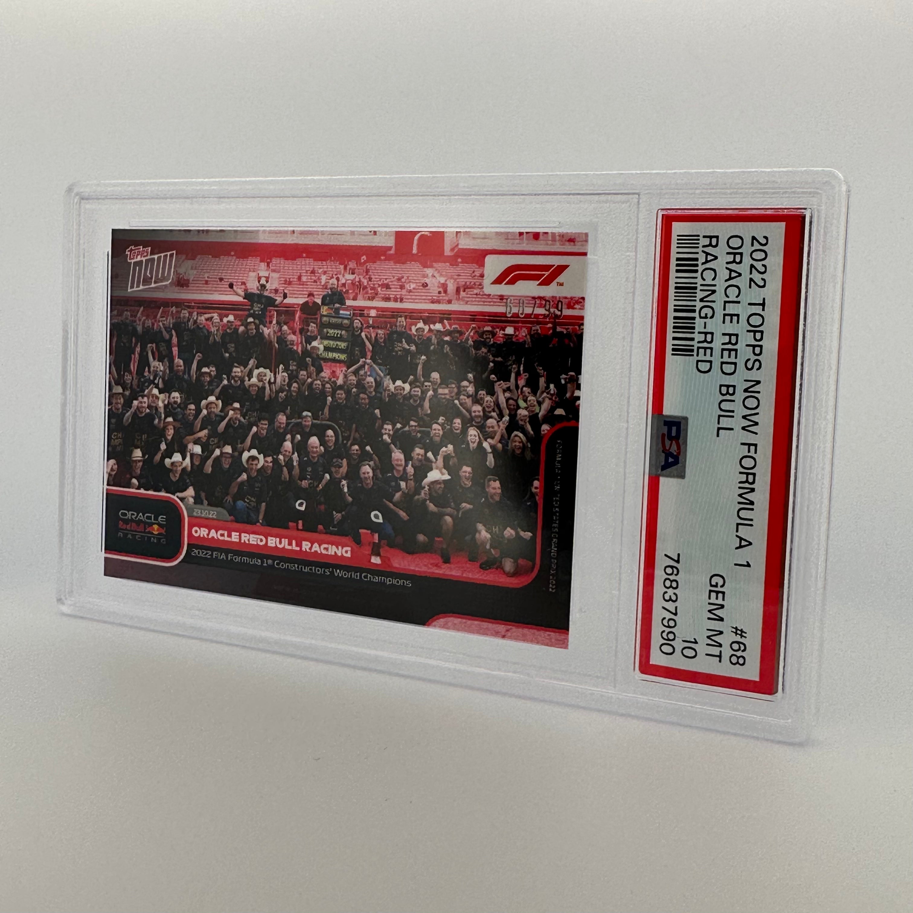 PSA 10 68/99 ORACLE RED BULL RACING #68 RED - Premium Collectible Trading Card for F1 Racing Fans & Memorabilia Collectors