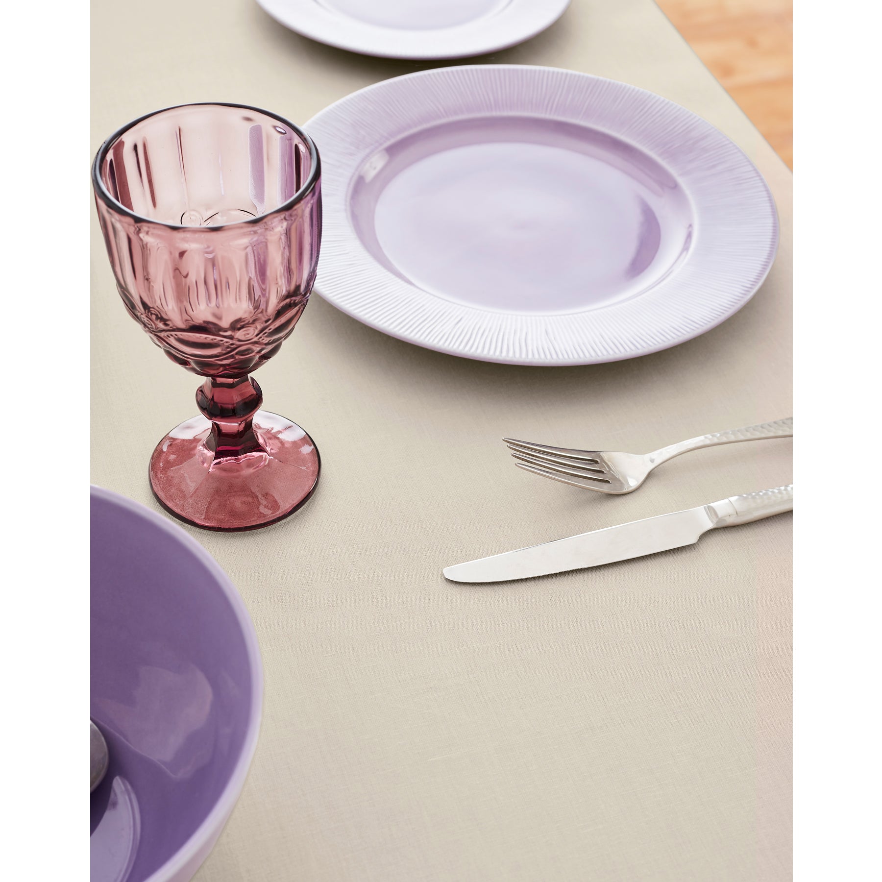 Premium Dru Cotton Linen Tablecloth - 60x90 Inch Natural Woven Table Cover for Dining, Kitchen & Outdoor Picnics - Washable & Wrinkle-Resistant