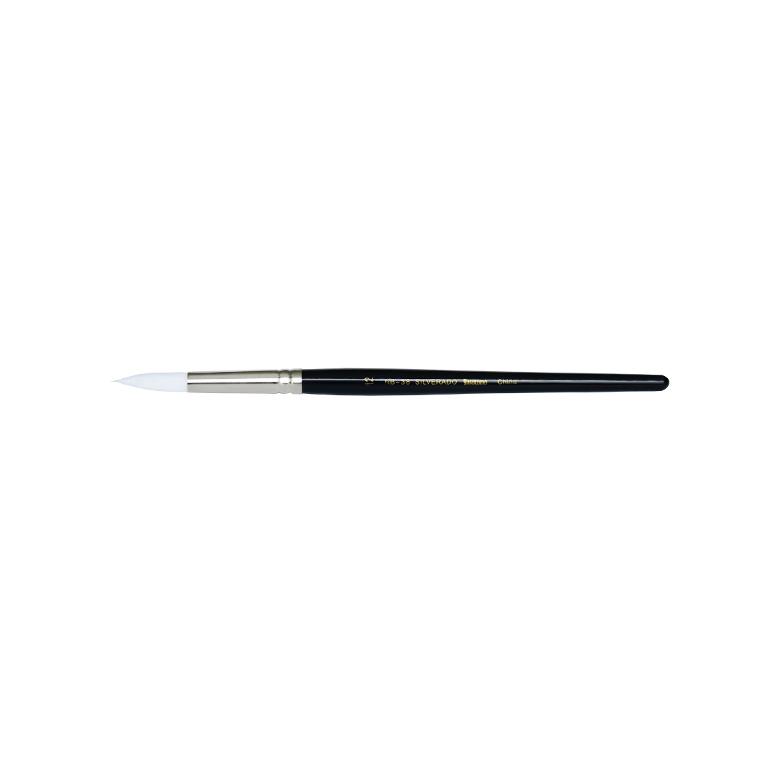 Silverado White Nylon Brush - Size 12, 5/16