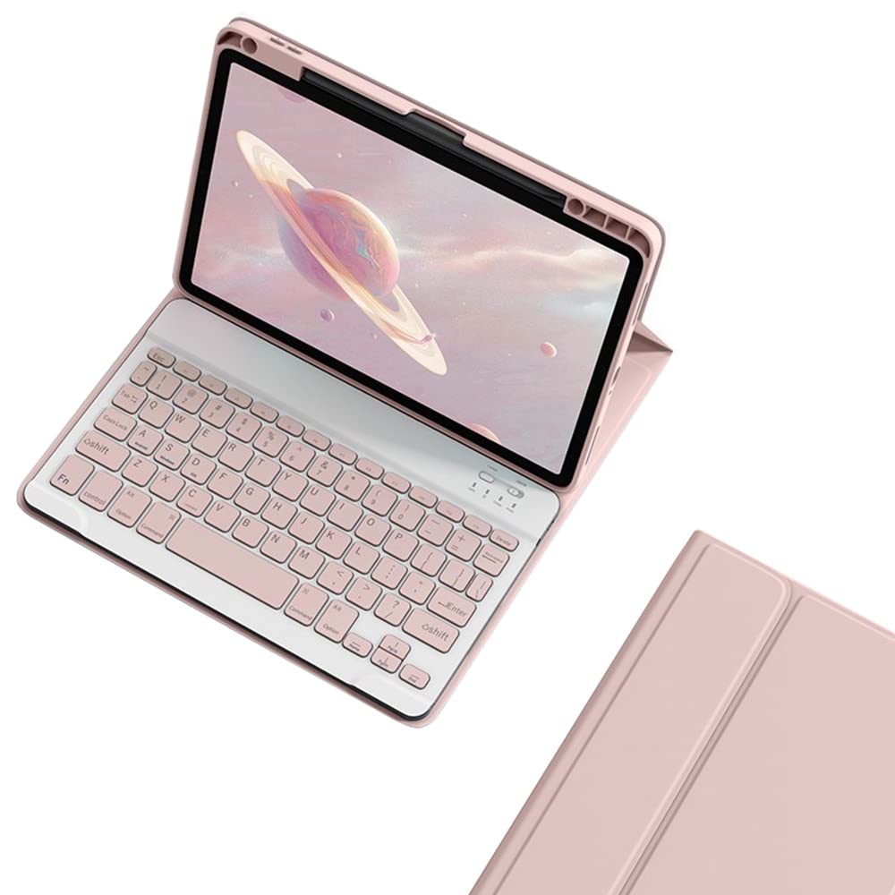 Magnetic Detachable Bluetooth Keyboard Case for iPad Mini 7 A17 Pro & iPad Mini 6th Generation - Pink | Ultra-Slim Wireless Keyboard Cover with Multi-Angle Stand | Perfect for Travel, Office & Home Use