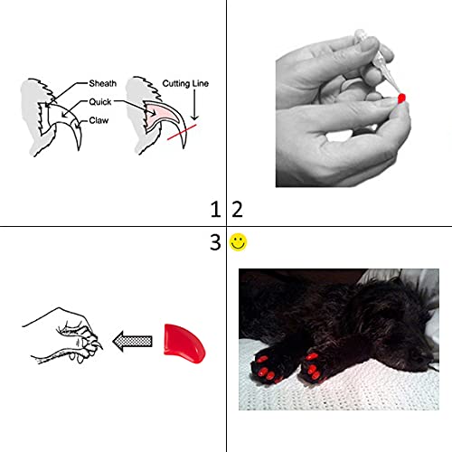 Soft Nail Caps for Small Dogs - Clear Pet Claw Protectors for Indoor Floors & Furniture Protection | Safe & Comfortable Dog Nail Covers