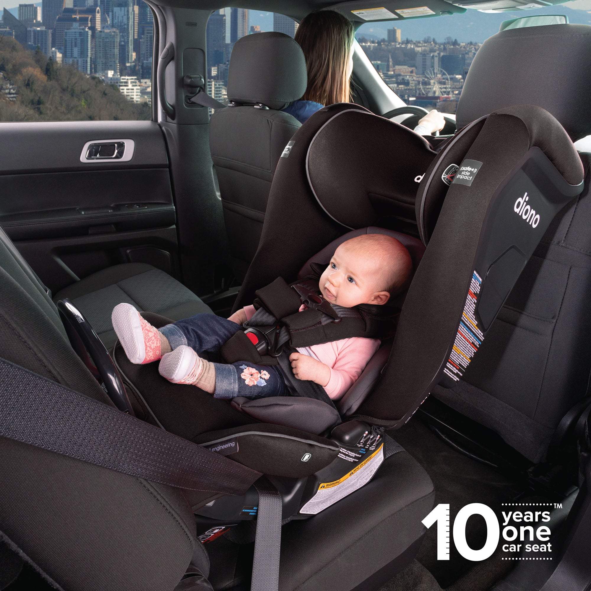 Diono Radian 3RXT SafePlus Convertible Car Seat - 3-in-1 Rear/Front Facing & Booster for Toddlers to Kids | Safe & Comfortable for Travel, School & Family Road Trips