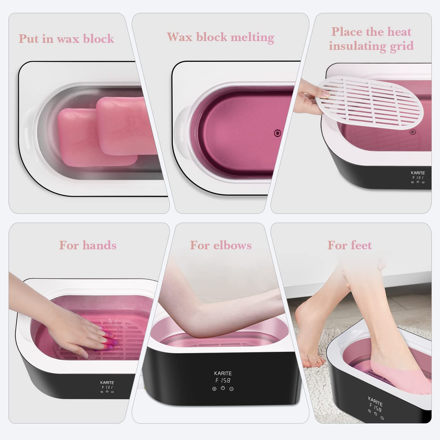 Professional Paraffin Wax Machine for Hands & Feet - Auto Open Lid, 4500ml Paraffin Warmer with 18 Refills, 20-Min Fast Melt, Precise Temp Control - Perfect for Spa, Salon & Home Therapy Treatments