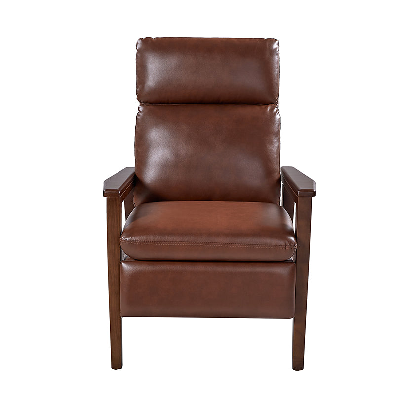 Premium Rainer Faux Leather Recliner Chair with Solid Wood Frame - Timeless Elegance for Living Room, Home Theater & Office Comfort
