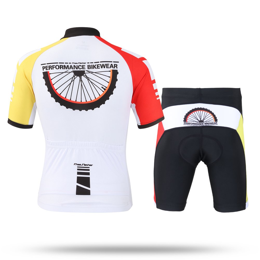 **Kids' Cycling Jersey Set for Girls - Short Sleeve Top with 3D Padded Shorts - Comfortable & Breathable Bike Outfit for Outdoor Riding & Training**