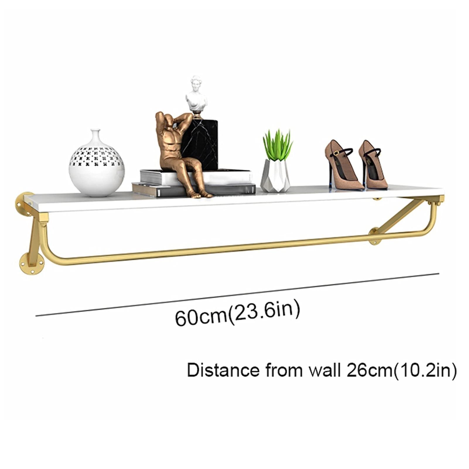 Modern Wall-Mounted Coat Rack with Shelf - Space Saving Clothes Organizer for Entryway & Bedroom