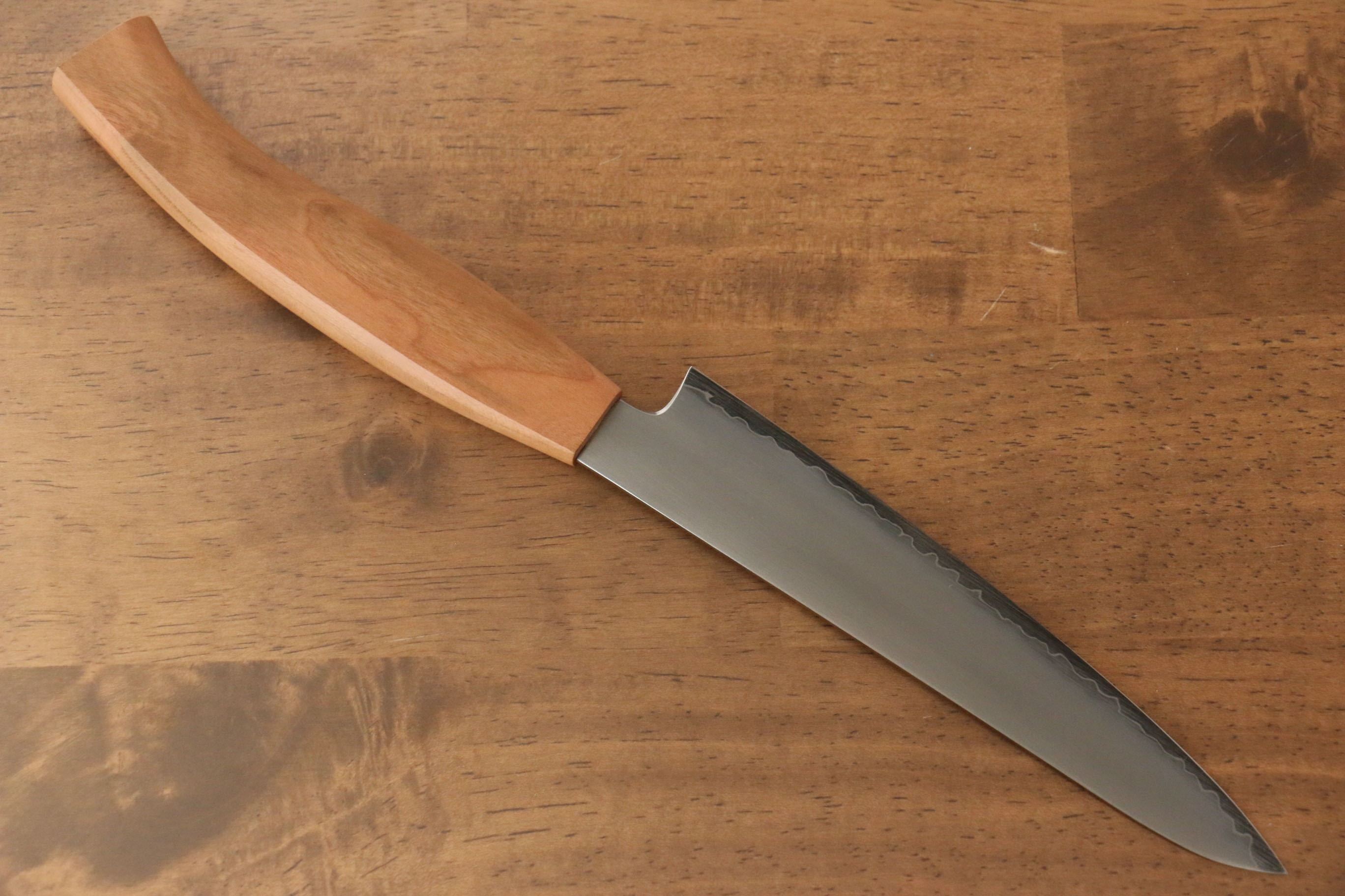 Jikko VG10 Japanese Petty Utility Knife 150mm with Cherry Wood Handle - Perfect for Home Cooking, Slicing, and Precision Cutting