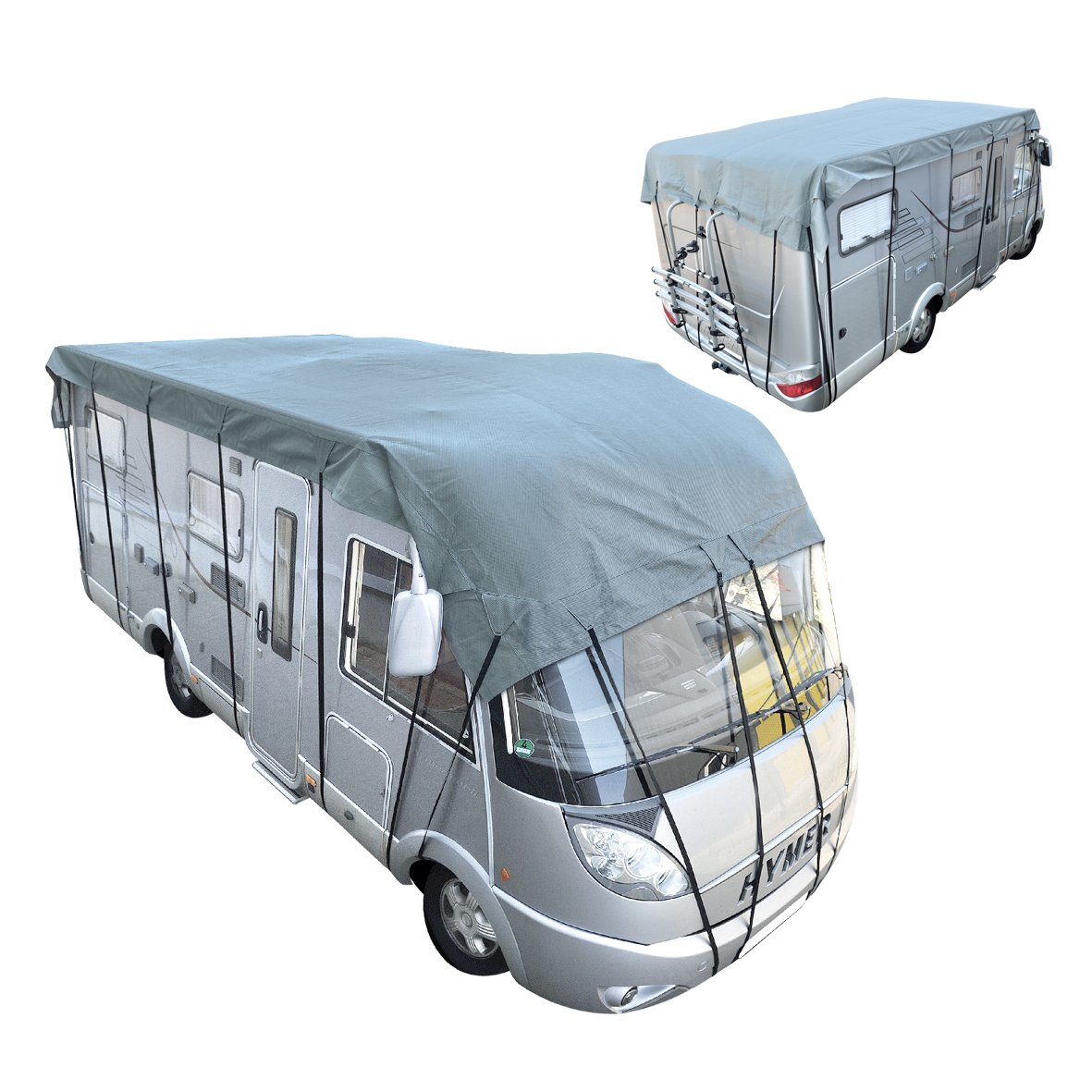 ProPlus 610277 Waterproof Caravan & Motorhome Cover - Heavy Duty UV Protection for Outdoor Storage & Travel | Fits All Sizes | All-Weather Protection for Camping & Road Trips