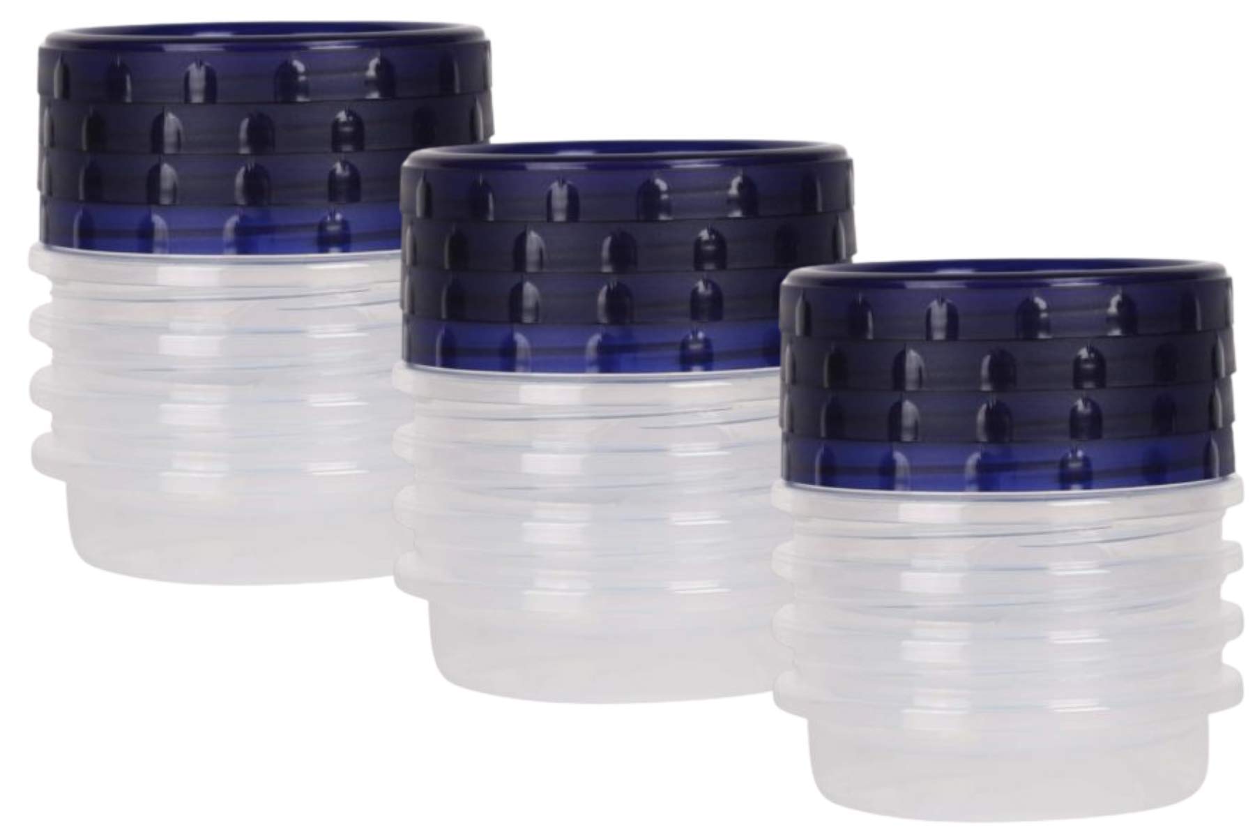 HomeyGear 12-Pack 8oz Small Twist Top Food Storage Containers - Leak Proof & Airtight BPA-Free Canisters with Screw & Seal Lids - Stackable Reusable Kitchen Essentials for Snacks, Spices, Meal Prep & Leftovers