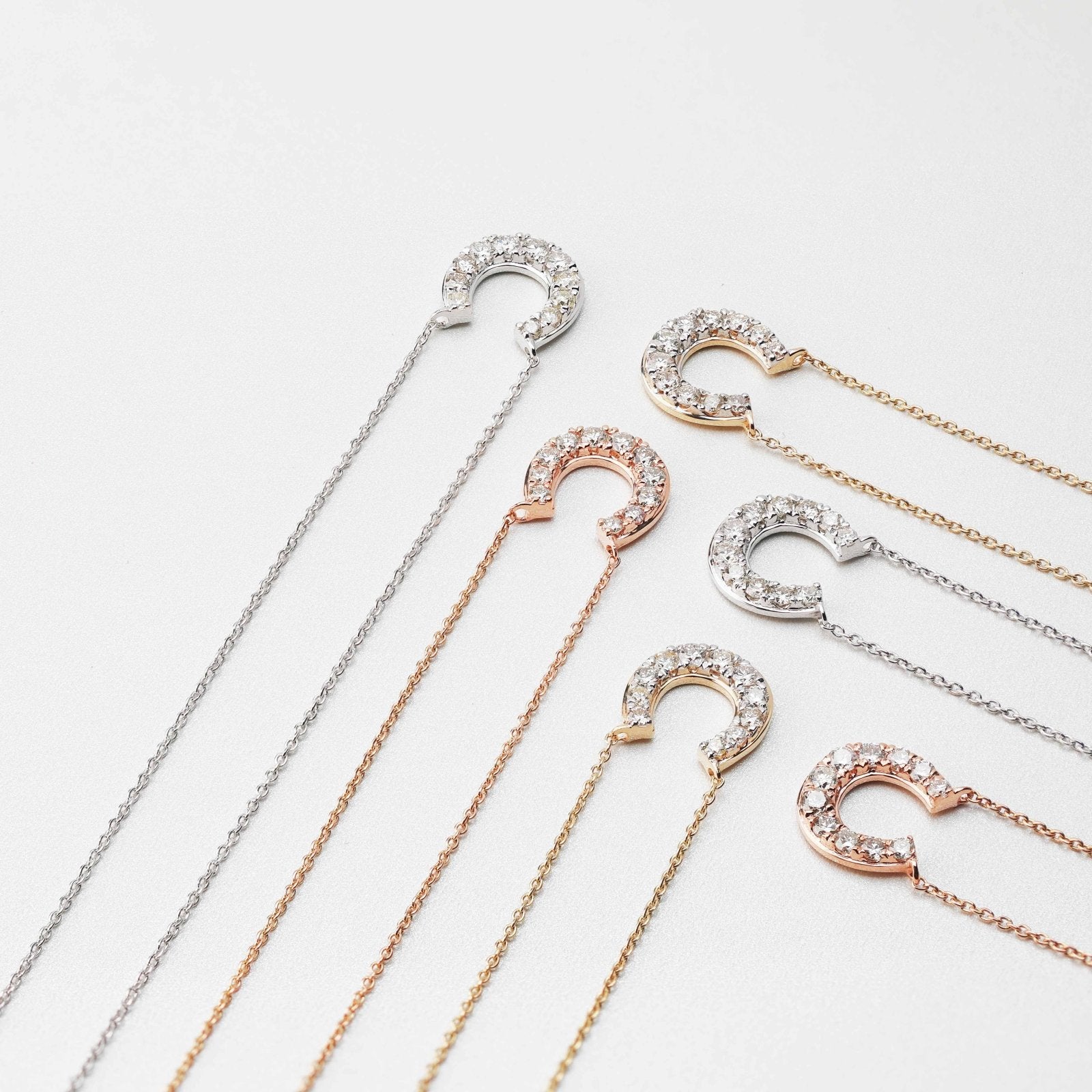 14K Yellow Gold Lucky Diamond Pavé Horseshoe Pendant Necklace - Perfect for Birthdays, Anniversaries & Everyday Elegance