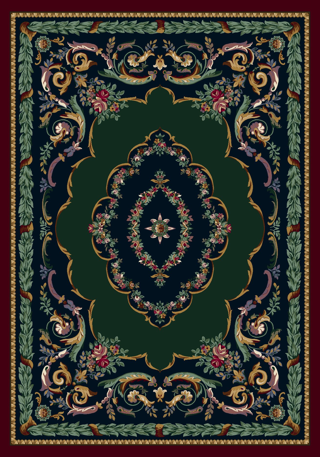 Milliken Innovation Lafayette Sapphire Garnet Area Rug 7'8