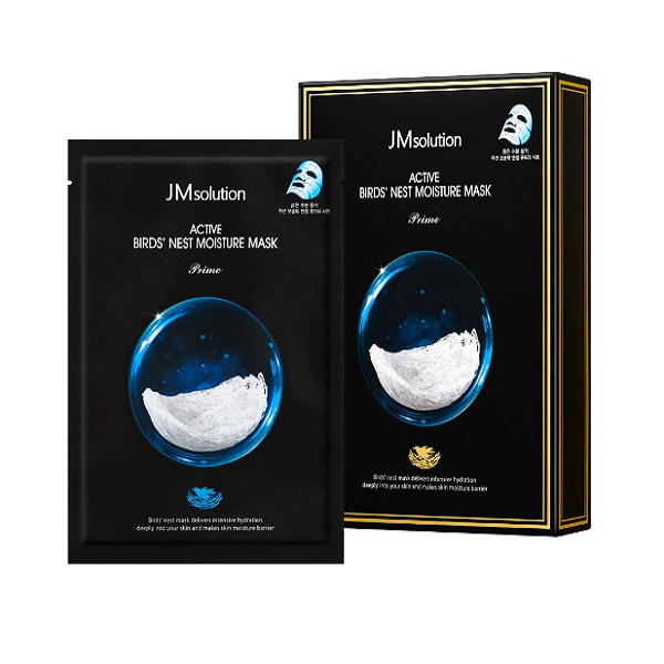 JMsolution Active Birds' Nest Moisture Mask - Hydrating Facial Sheet Mask for Dry Skin, Anti-Aging & Nourishing Skincare - Perfect for Daily Use, Spa Day & Travel Skincare Routine