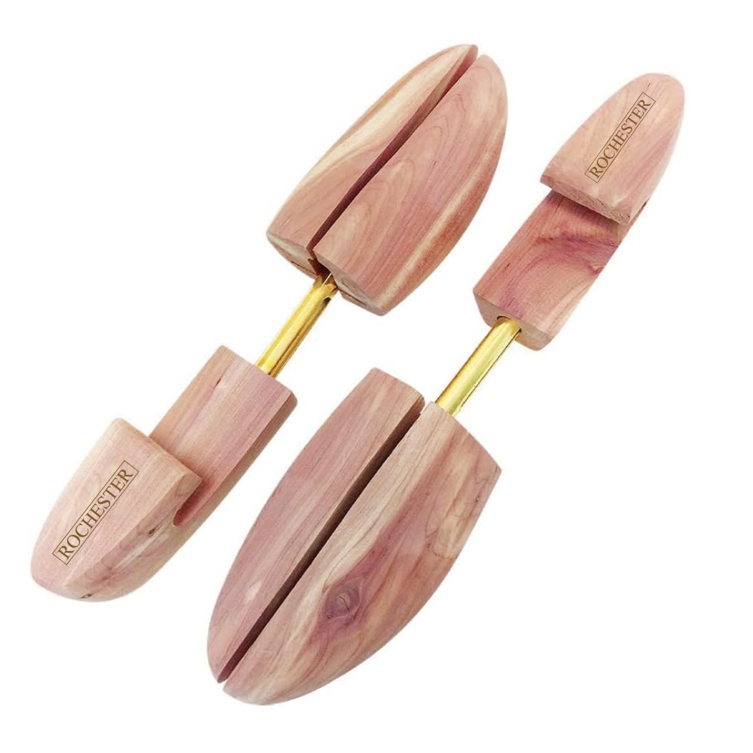 Premium Cedar Wood Shoe Trees for Men - Rochester Shoe Care Accessories - Keep Dress Shoes & Boots Fresh & Odor-Free - Perfect for Formal Wear & Office Use