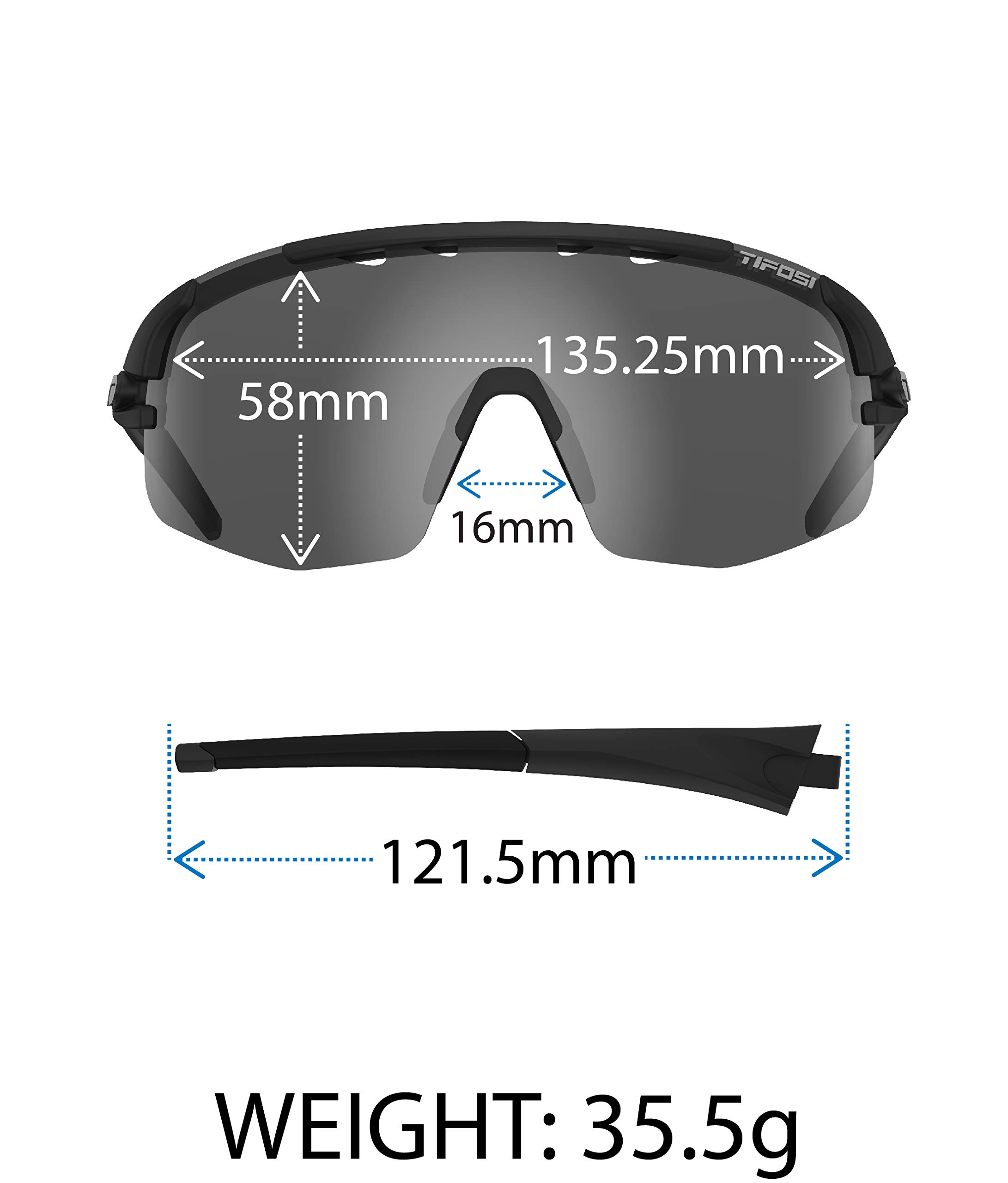 Tifosi Optics Sledge Lite Sports Sunglasses - Lightweight Cycling Glasses for Road, Gravel, MTB, Baseball & Softball - UV Protection for Outdoor Activities