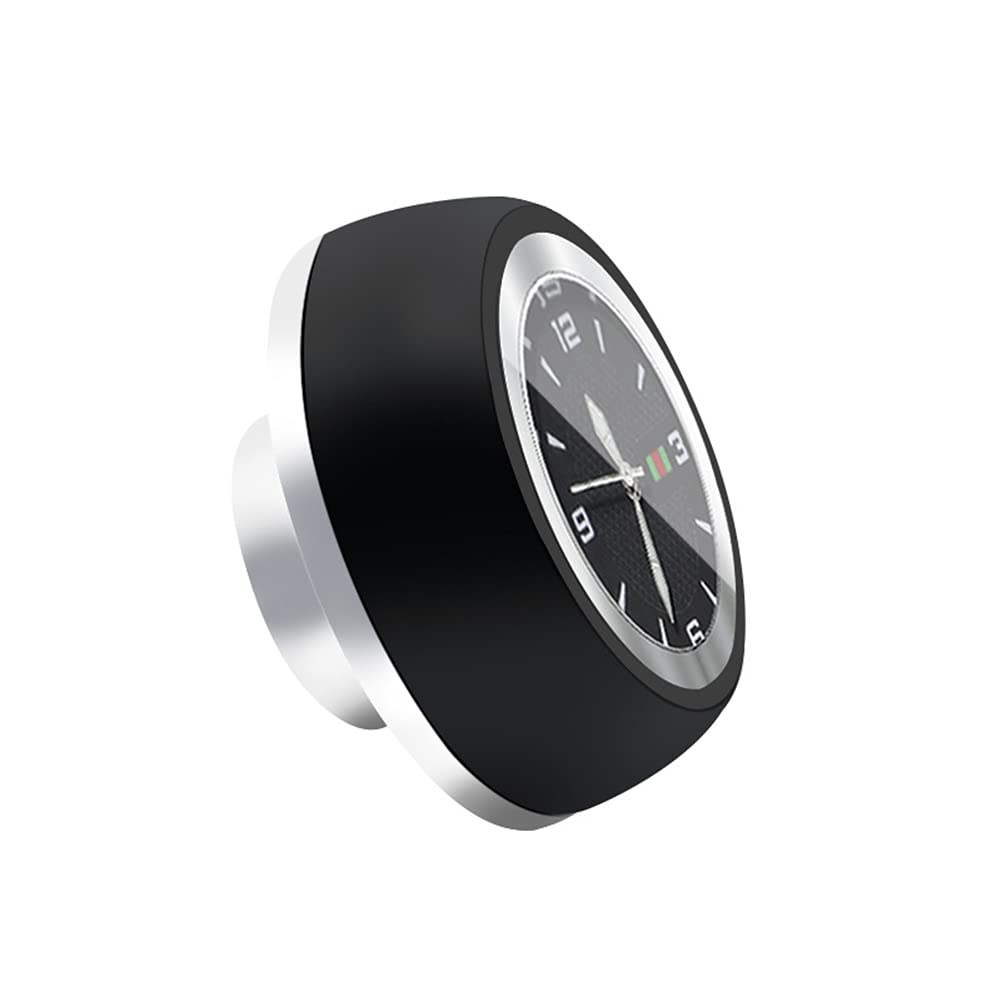 Upgraded ihreesy Bike Headset Stem Watch - Luminous Bicycle Stem Cap Clock with Waterproof Aluminum Alloy for MTB & Road Bikes (Black/Silver) | Perfect for Night Cycling, Commuting & Outdoor Adventures