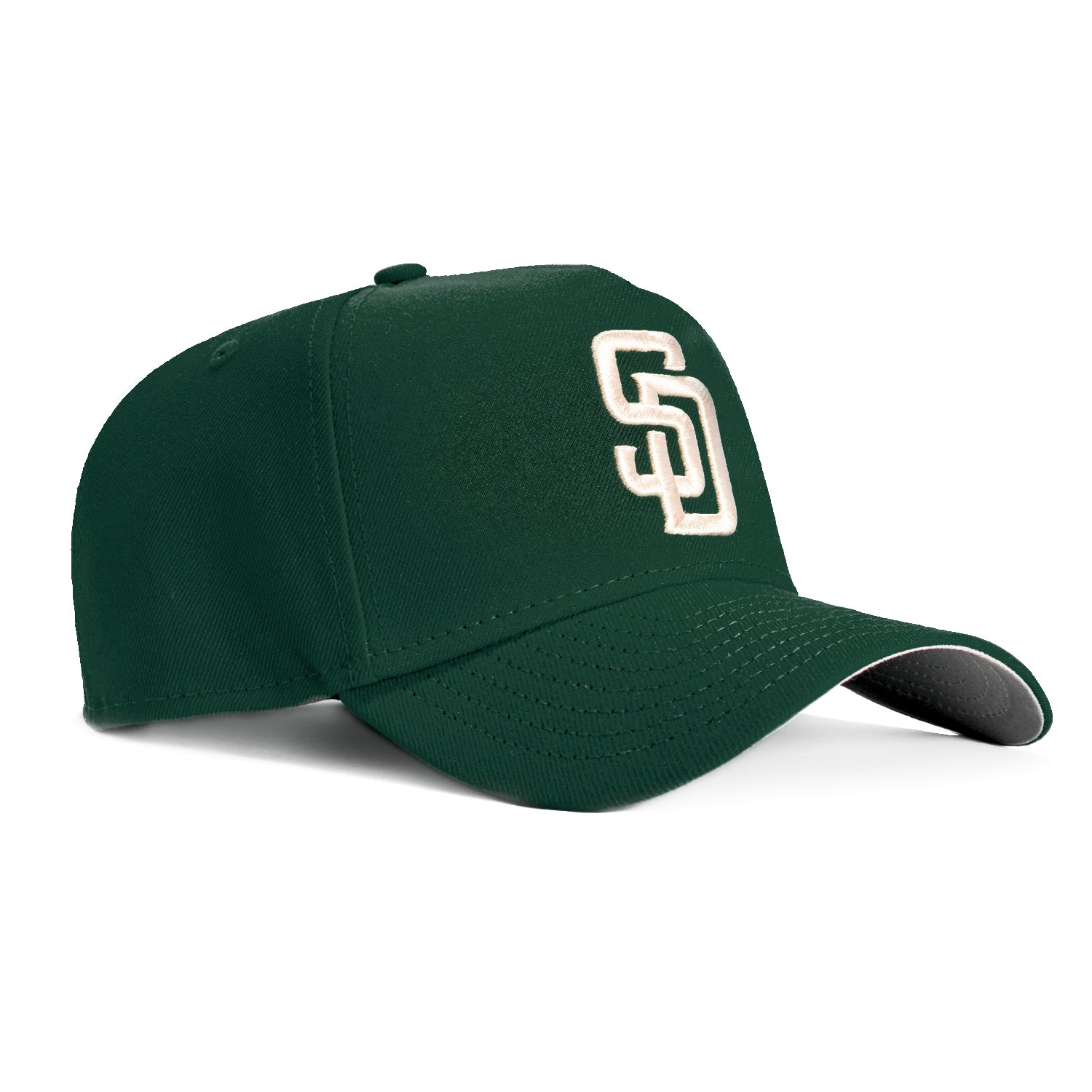 New Era 9Forty A-Frame San Diego Padres Snapback Baseball Cap - Green & Ivory Colorway | Official MLB Licensed Hat for Men & Women | Perfect for Games, Streetwear & Sports Fan Collections