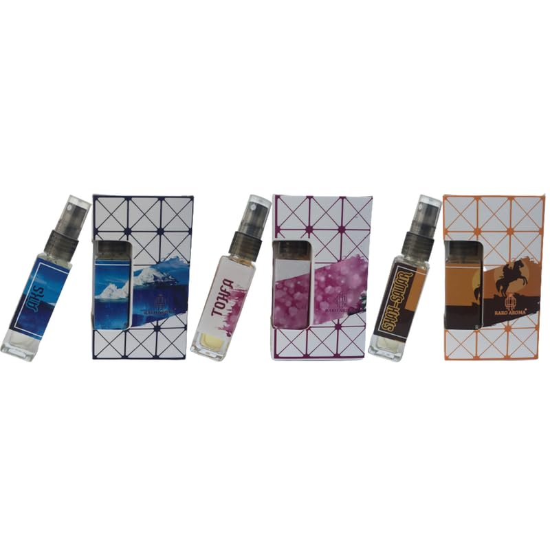 Raro Aroma Premium Luxury Long-Lasting Eau De Parfum - Designer Inspired Unisex Fragrance Set (8ml x 3 Bottles) | Perfect for Travel, Gifts & Everyday Elegance