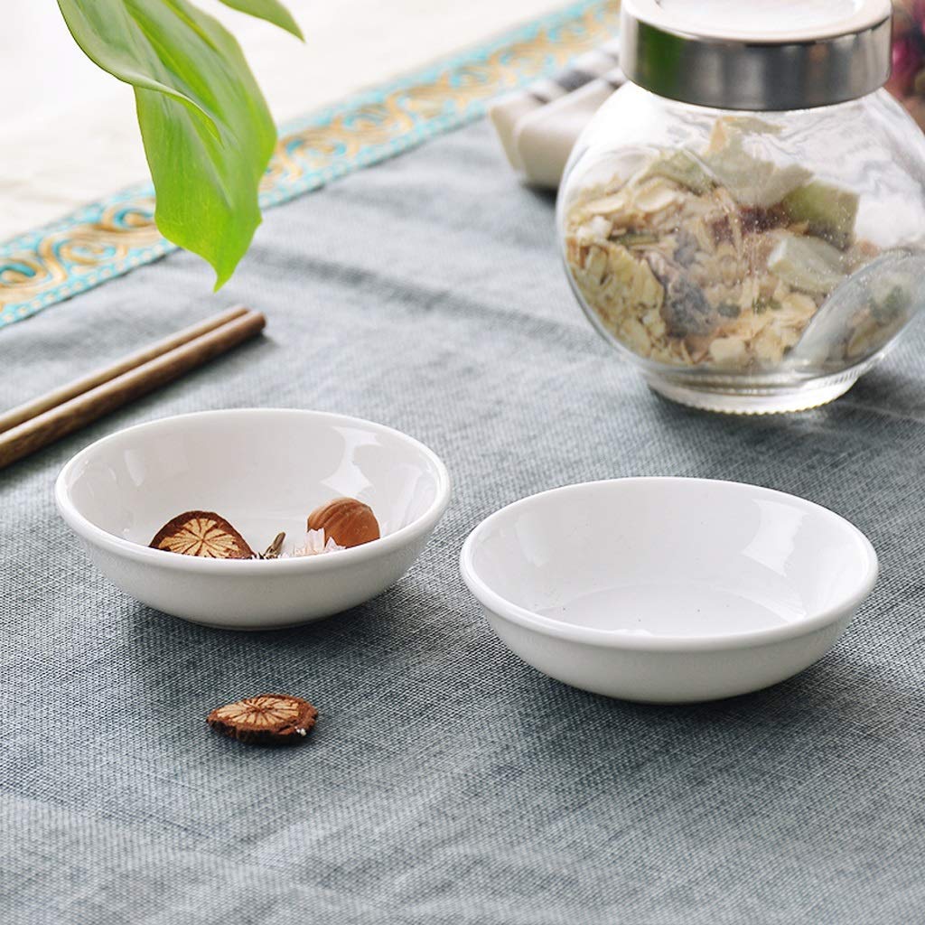 10-Piece Ceramic Appetizer Plates Set - 3-Inch & 4-Inch Ramekins for Dips, Sauces, Spices | Perfect for Party Serving, Tomato Sauce, Vinegar, Sugar & Salt | Ideal for Dinner Parties, Appetizers & Home Entertaining
