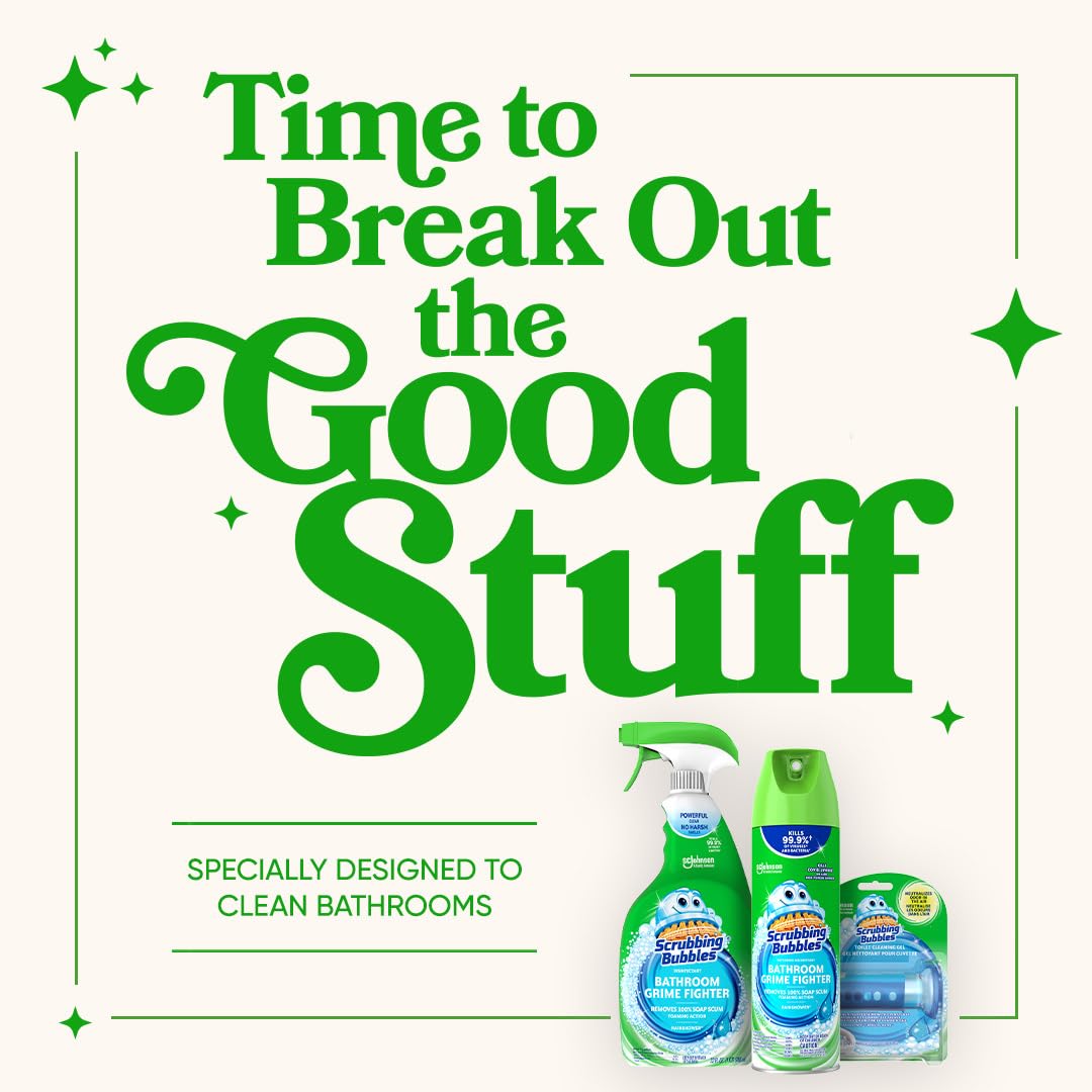 Scrubbing Bubbles Toilet Gel Stamps - Fresh Scent Toilet Bowl Cleaner for Limescale & Ring Prevention - 6 Stamps per Dispenser (Pack of 2) - Powerful Bathroom Cleaning & Maintenance - Easy-to-Use Toilet Cleaning Solution for Homes, Hotels & Offices - Perfect for Daily Cleaning, Deep Stain Removal and Preventing Toilet Rings