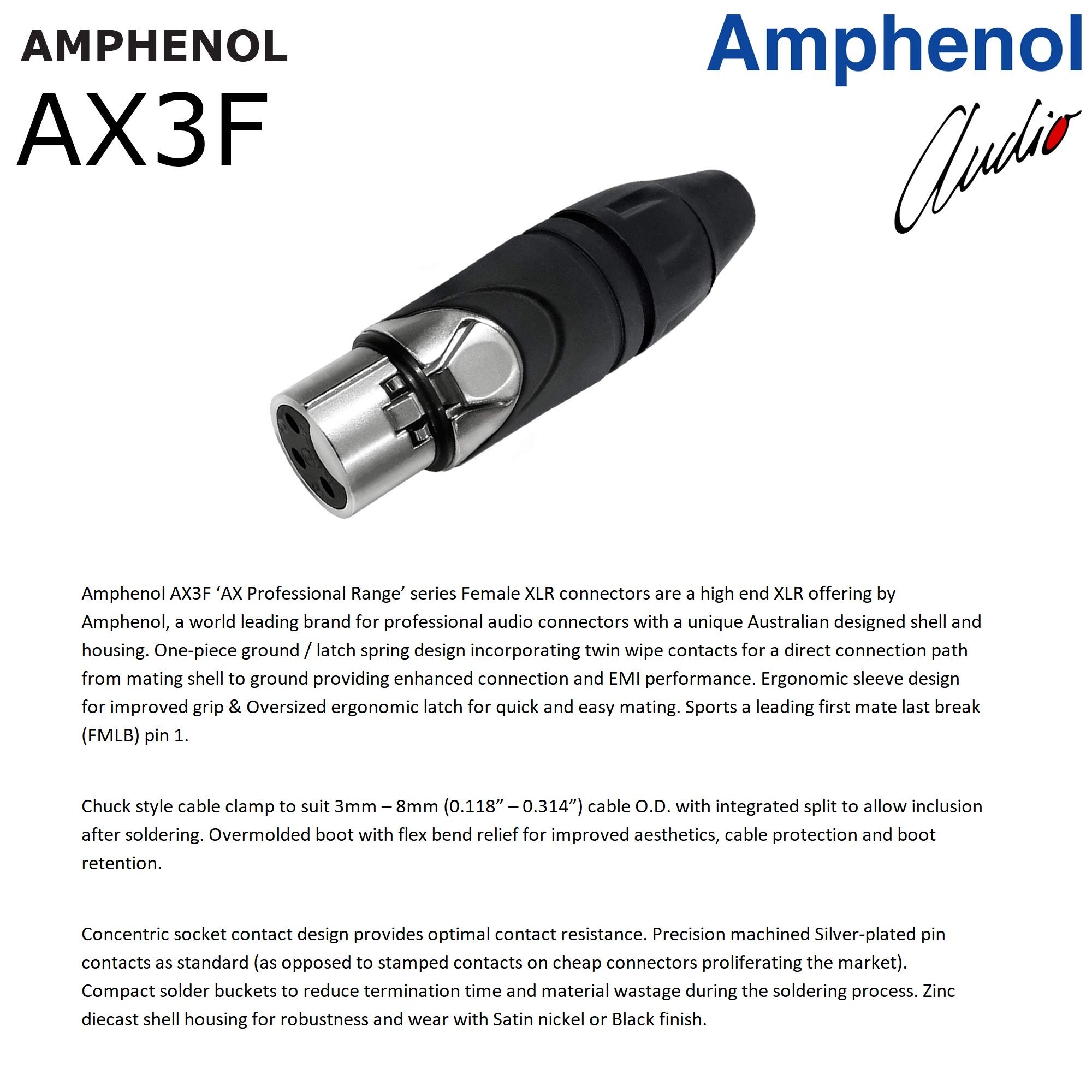 6-Pack Custom-Made 4ft Canare L-4E6S Star Quad Balanced XLR Microphone Cables with Amphenol AX3M/AX3F Silver Connectors - Professional Audio Recording, Live Performances & Studio Equipment Connectivity