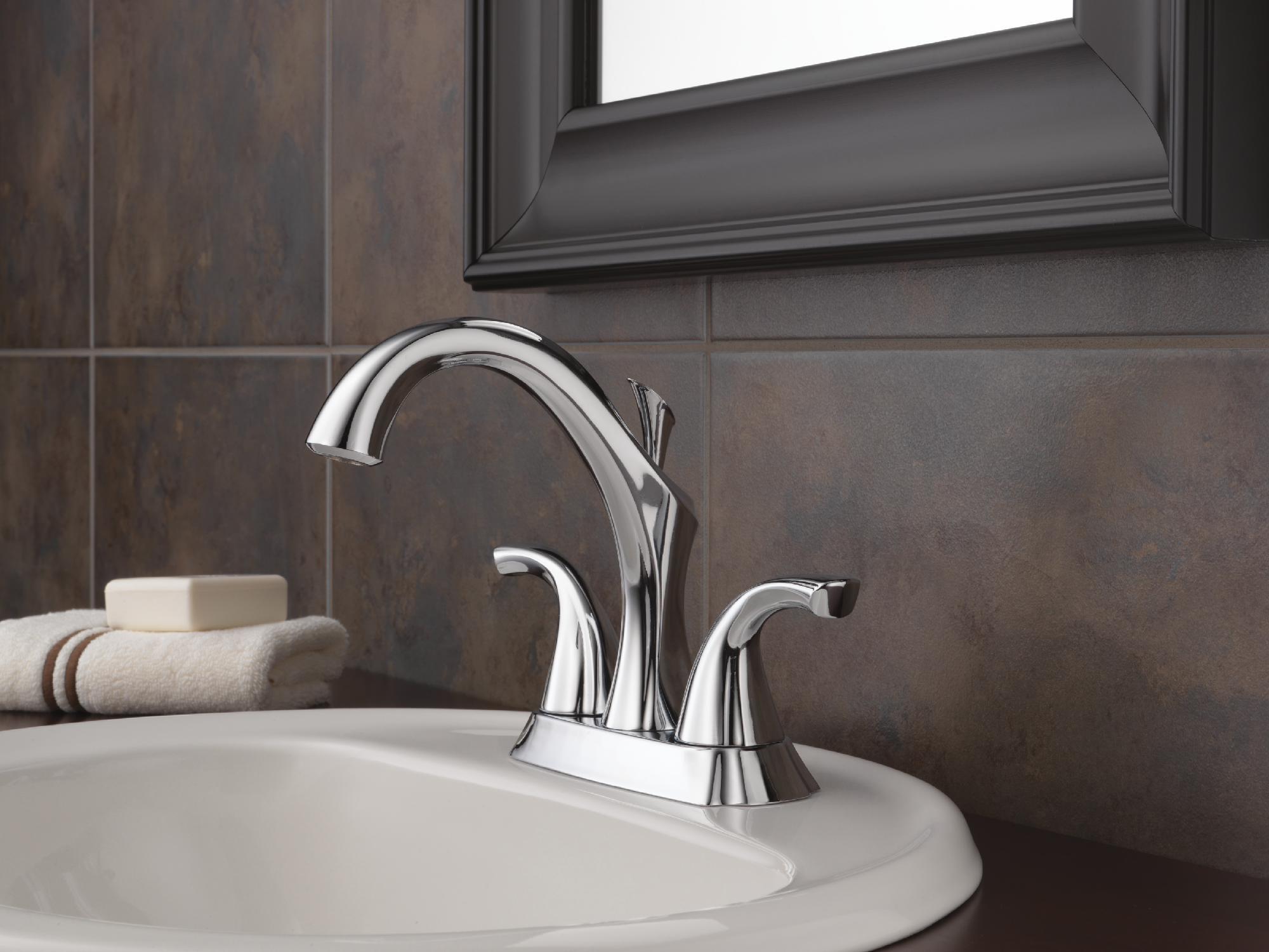 Delta Addison Centerset Bathroom Faucet in Chrome - 2592 MPU DST - Perfect for Modern Bathrooms & Powder Rooms