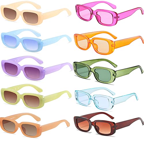 Small Rectangle Sunglasses 10 Mixed Colors